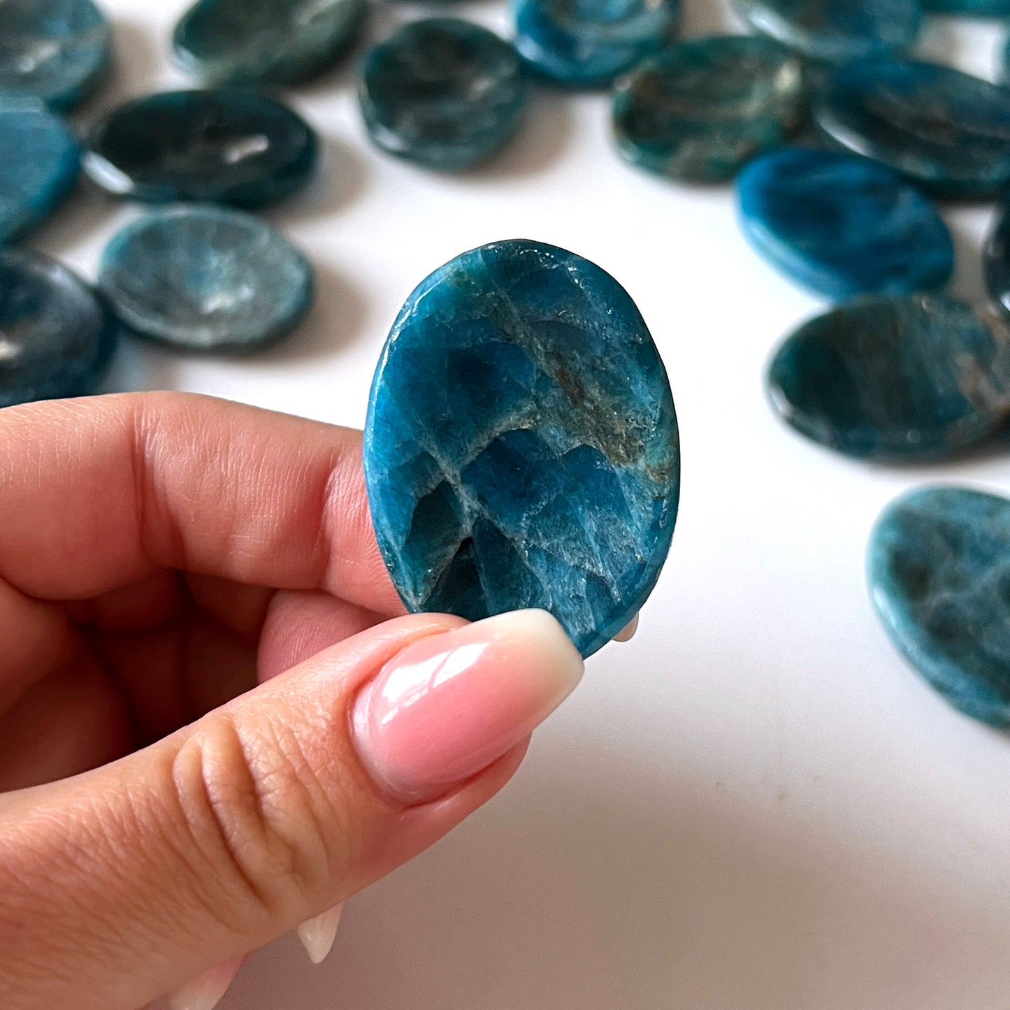 Blue Apatite Worry Stone