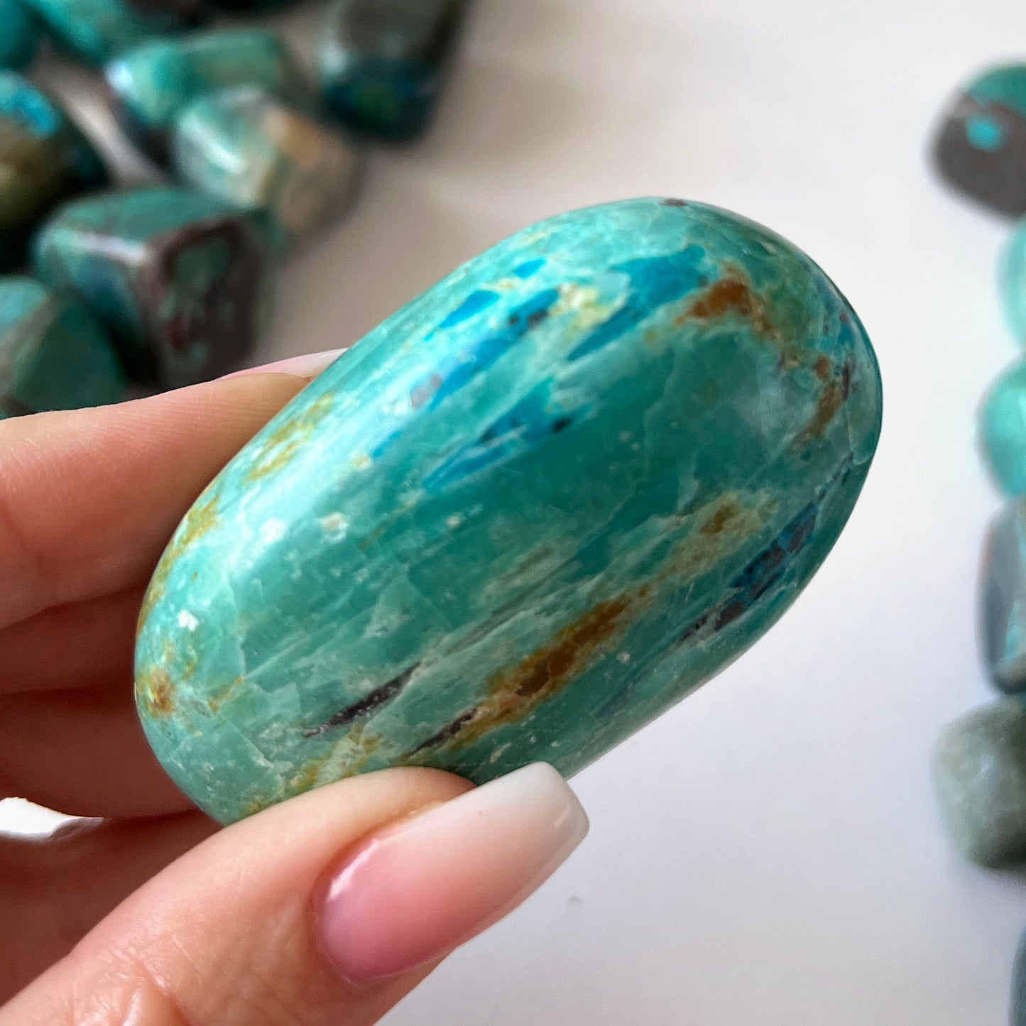 Blue Brown Peruvian Turquoise Palm Stone