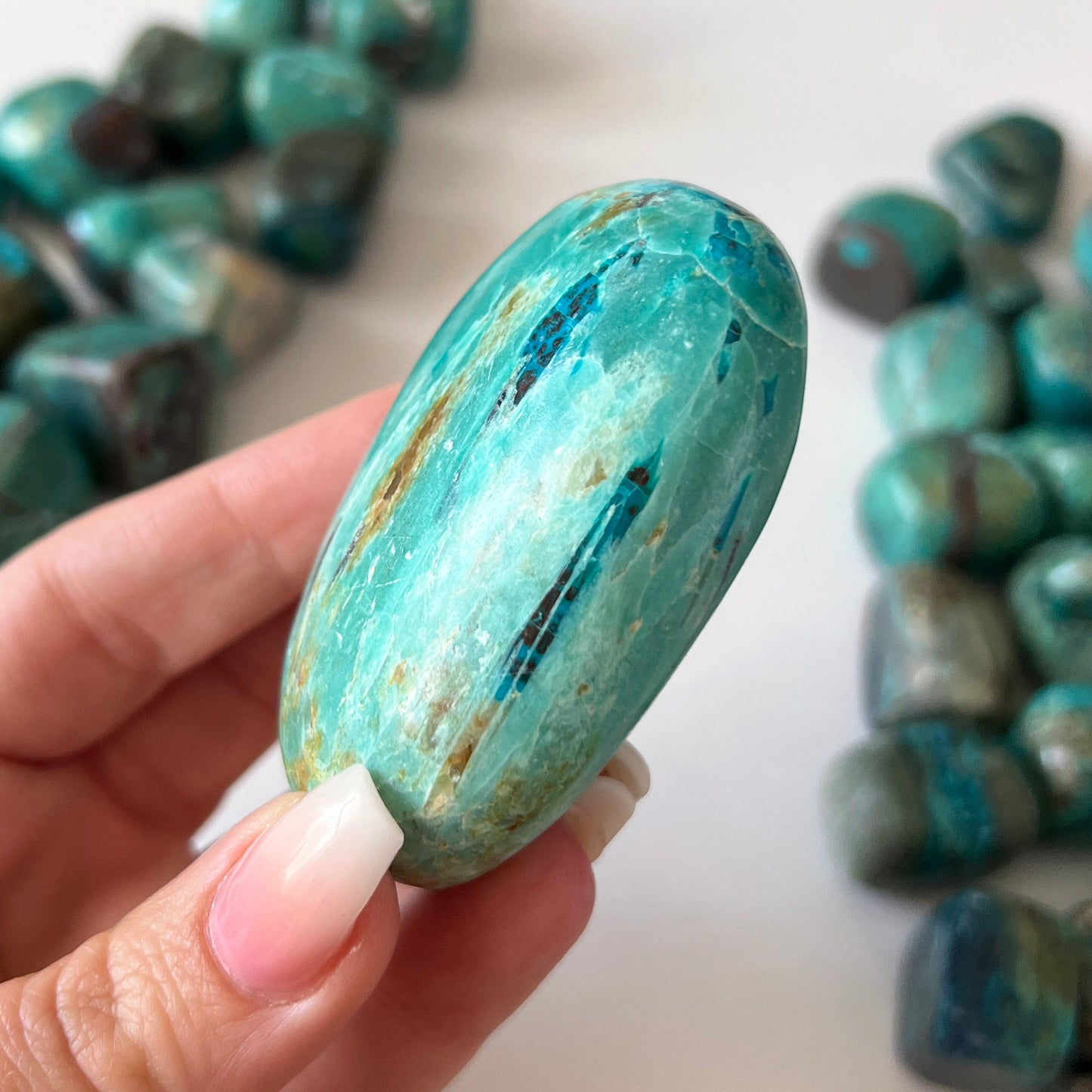 Blue Brown Peruvian Turquoise Palm Stone