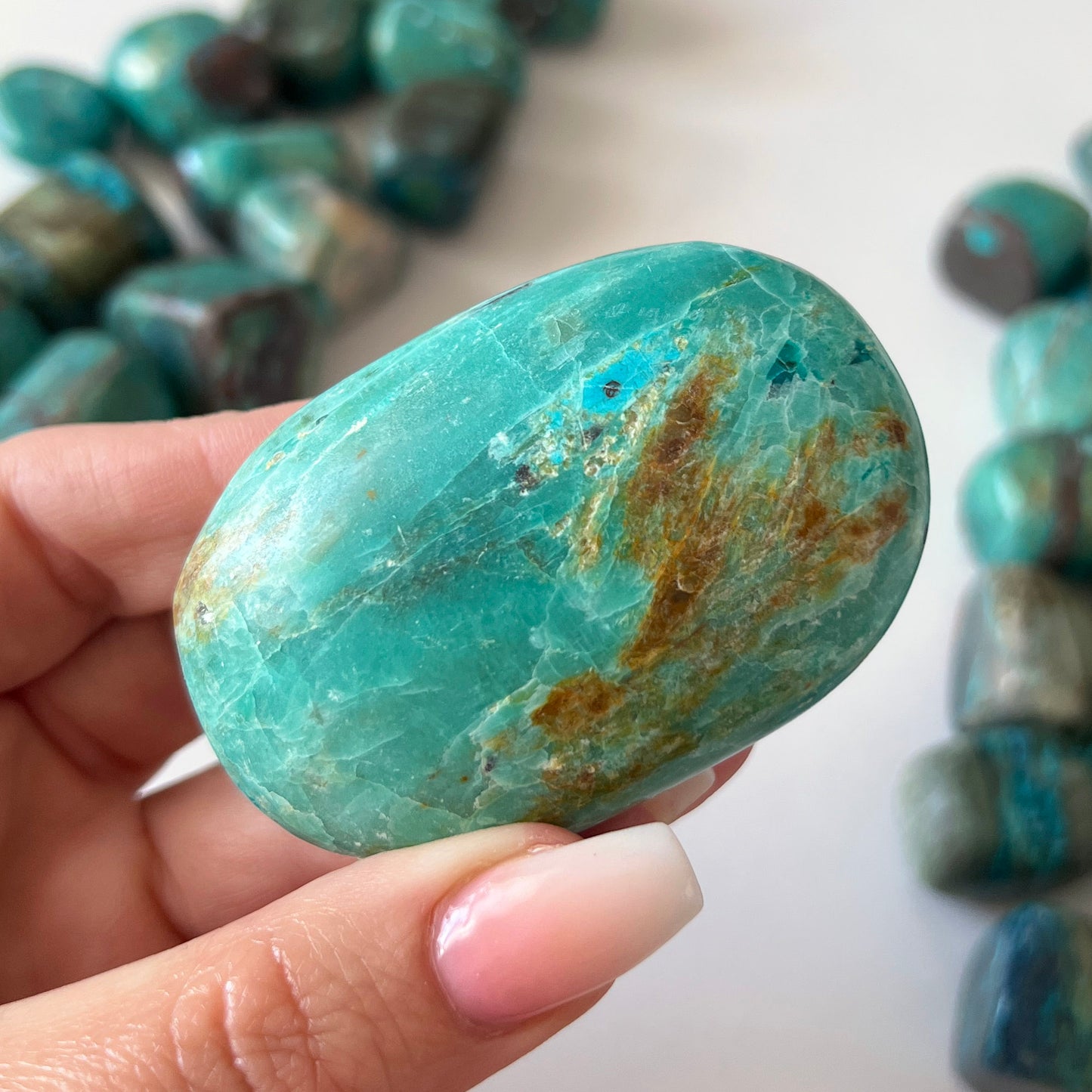 Blue Brown Peruvian Turquoise Palm Stone