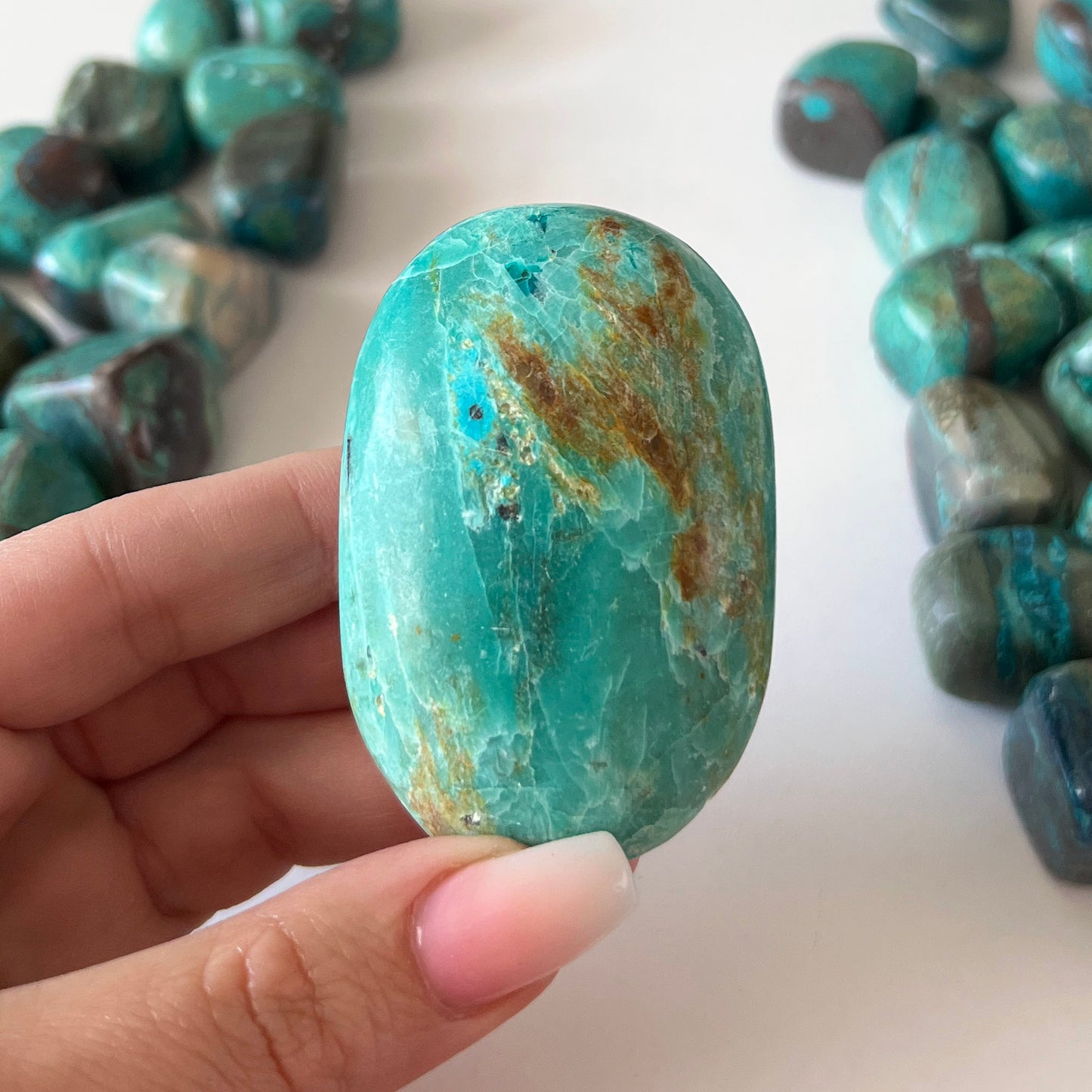 Blue Brown Peruvian Turquoise Palm Stone