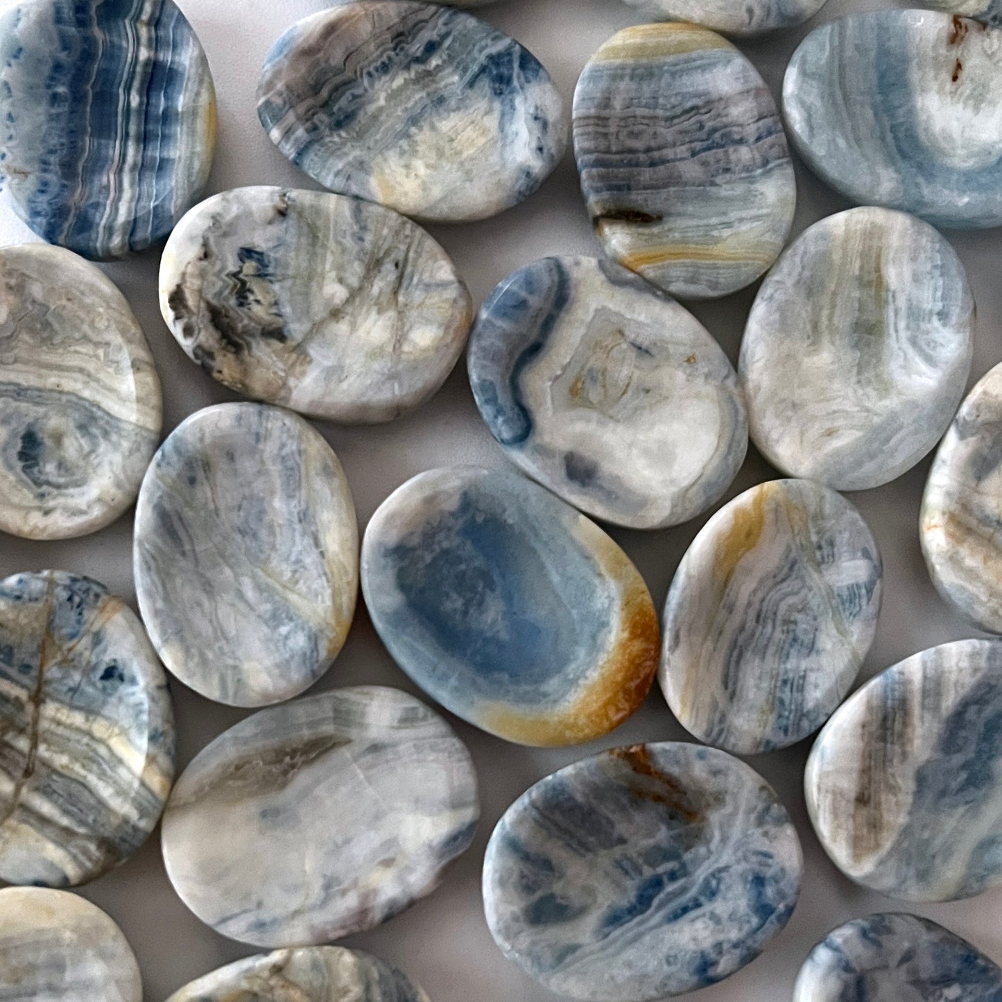 Blue Scheelite Worry Stone