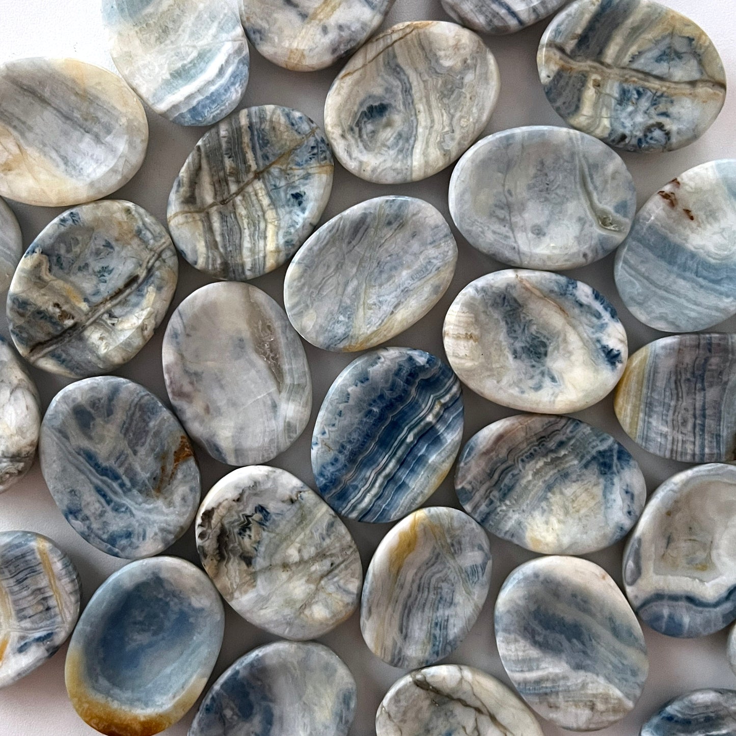Blue Scheelite Worry Stone