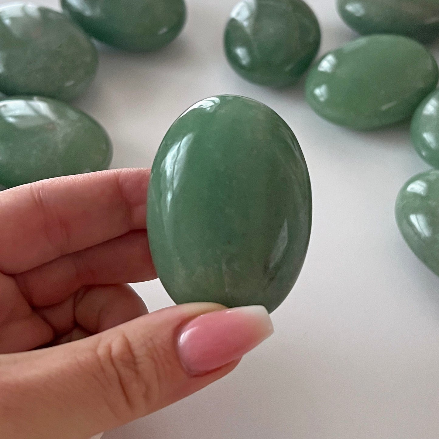 Brazilian Green Aventurine Palm Stone