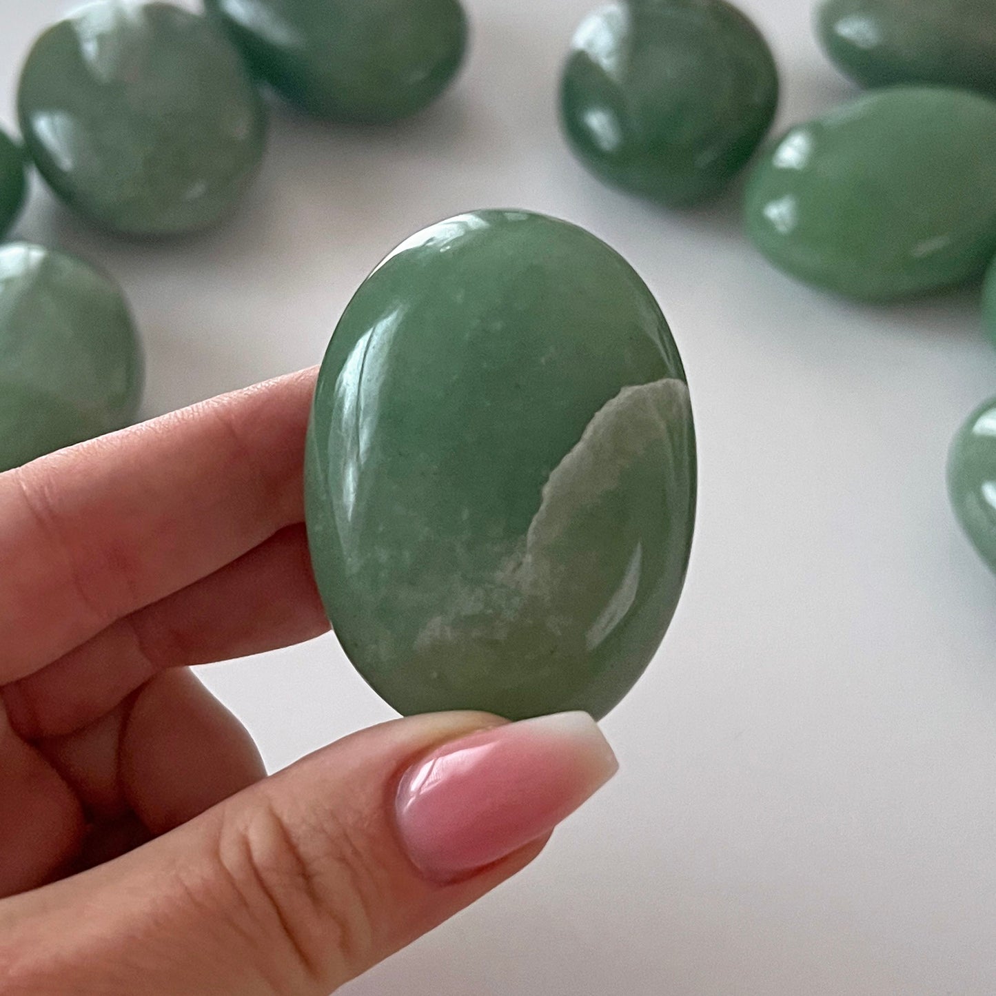 Brazilian Green Aventurine Palm Stone