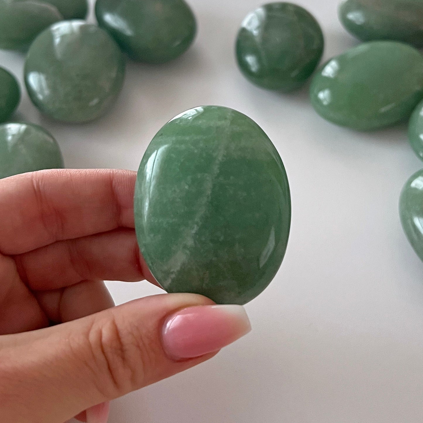 Brazilian Green Aventurine Palm Stone