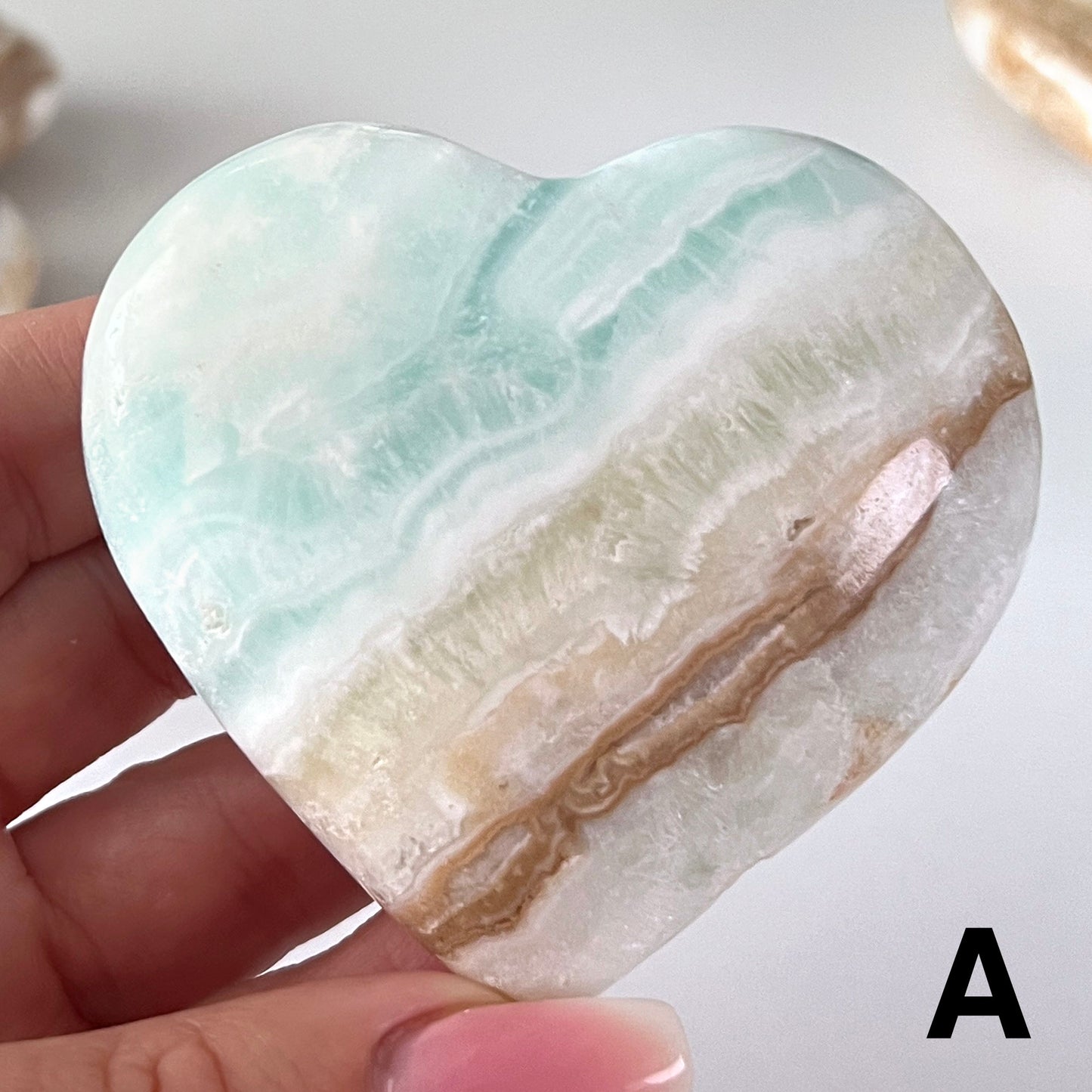 Caribbean Calcite Heart