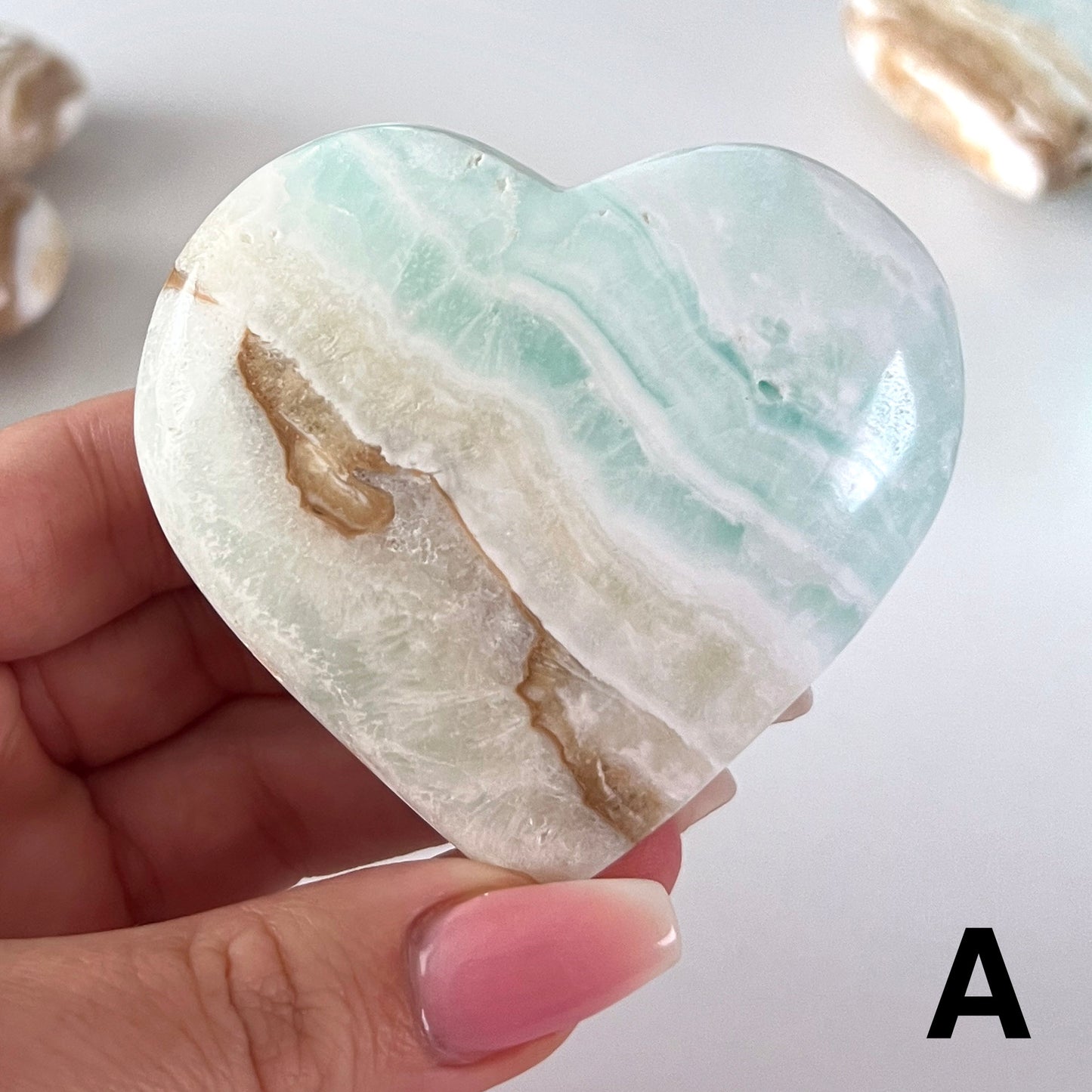 Caribbean Calcite Heart