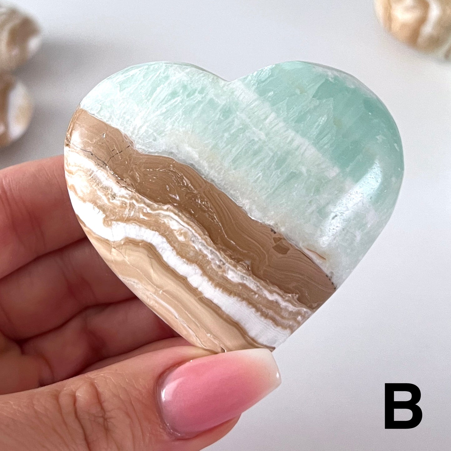 Caribbean Calcite Heart