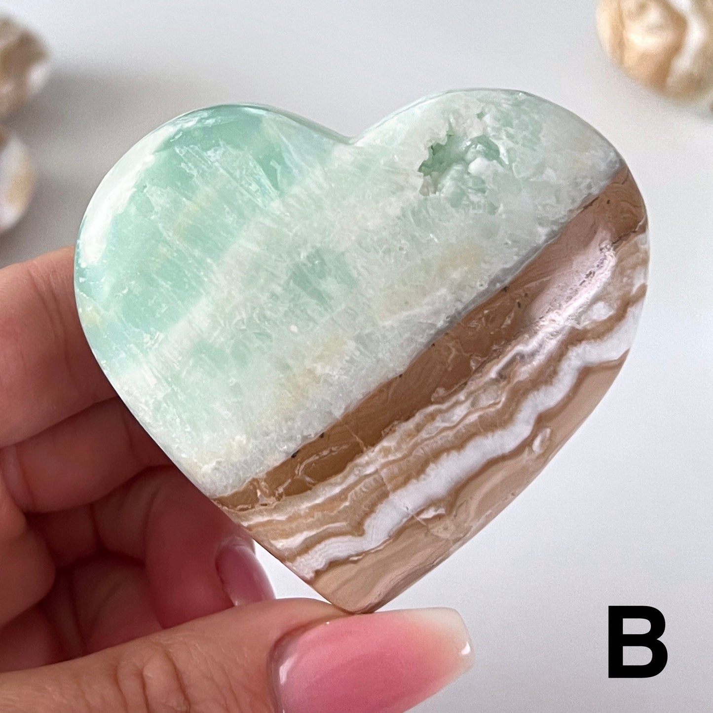 Caribbean Calcite Heart