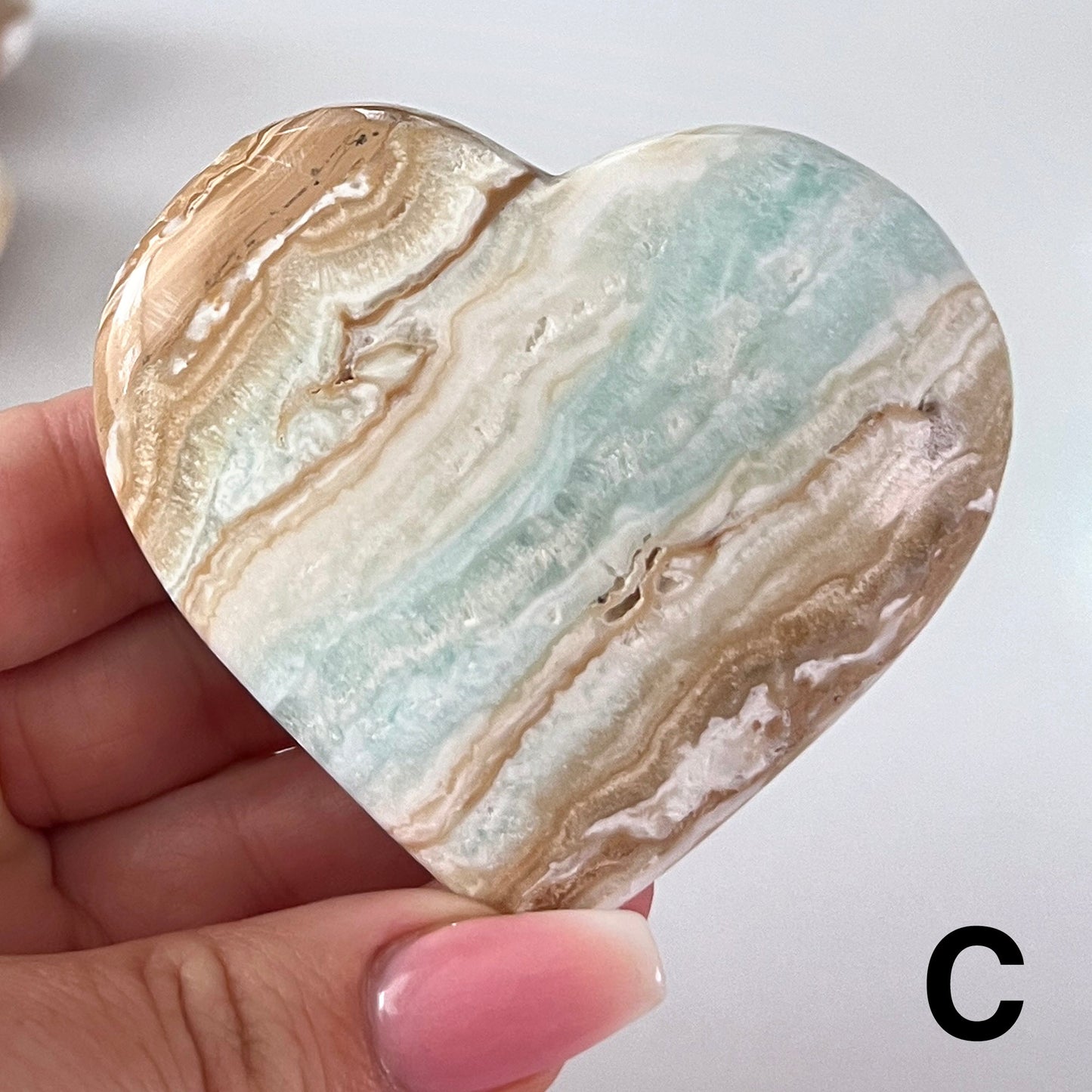 Caribbean Calcite Heart