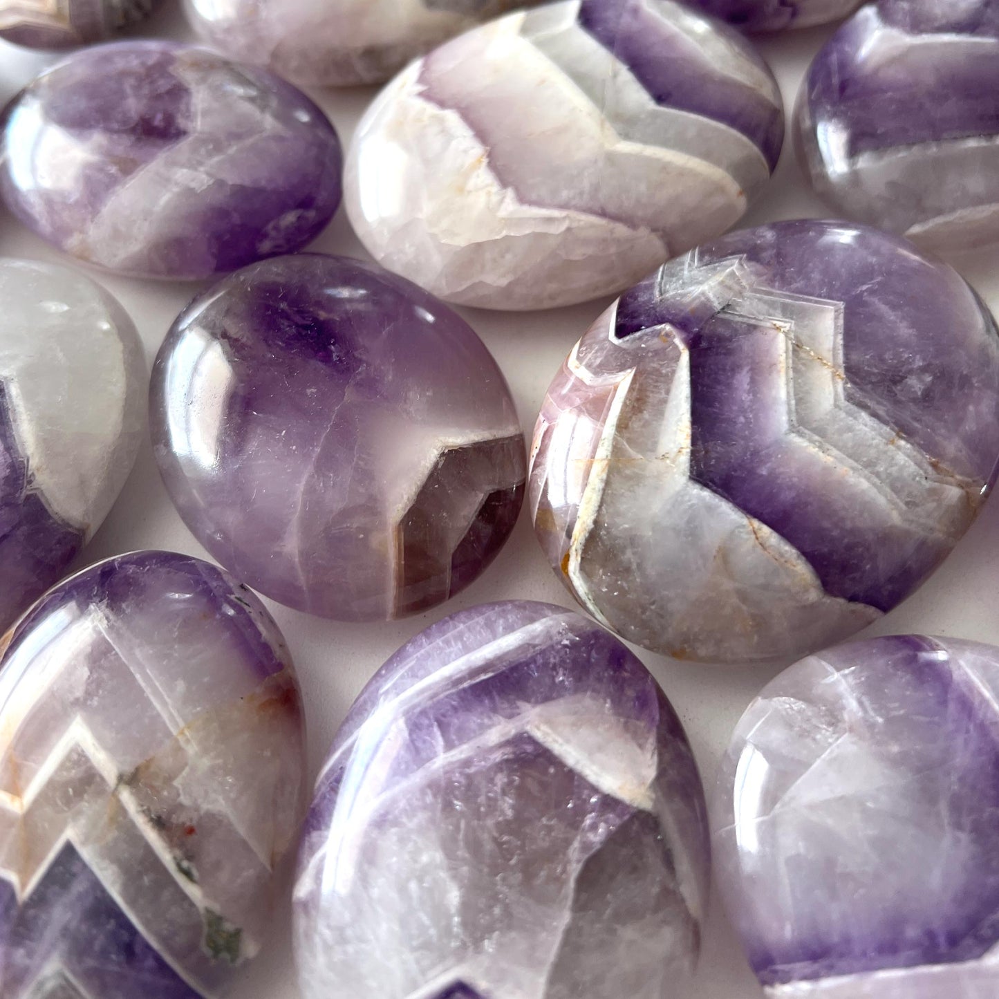 Chevron Amethyst Palm Stone