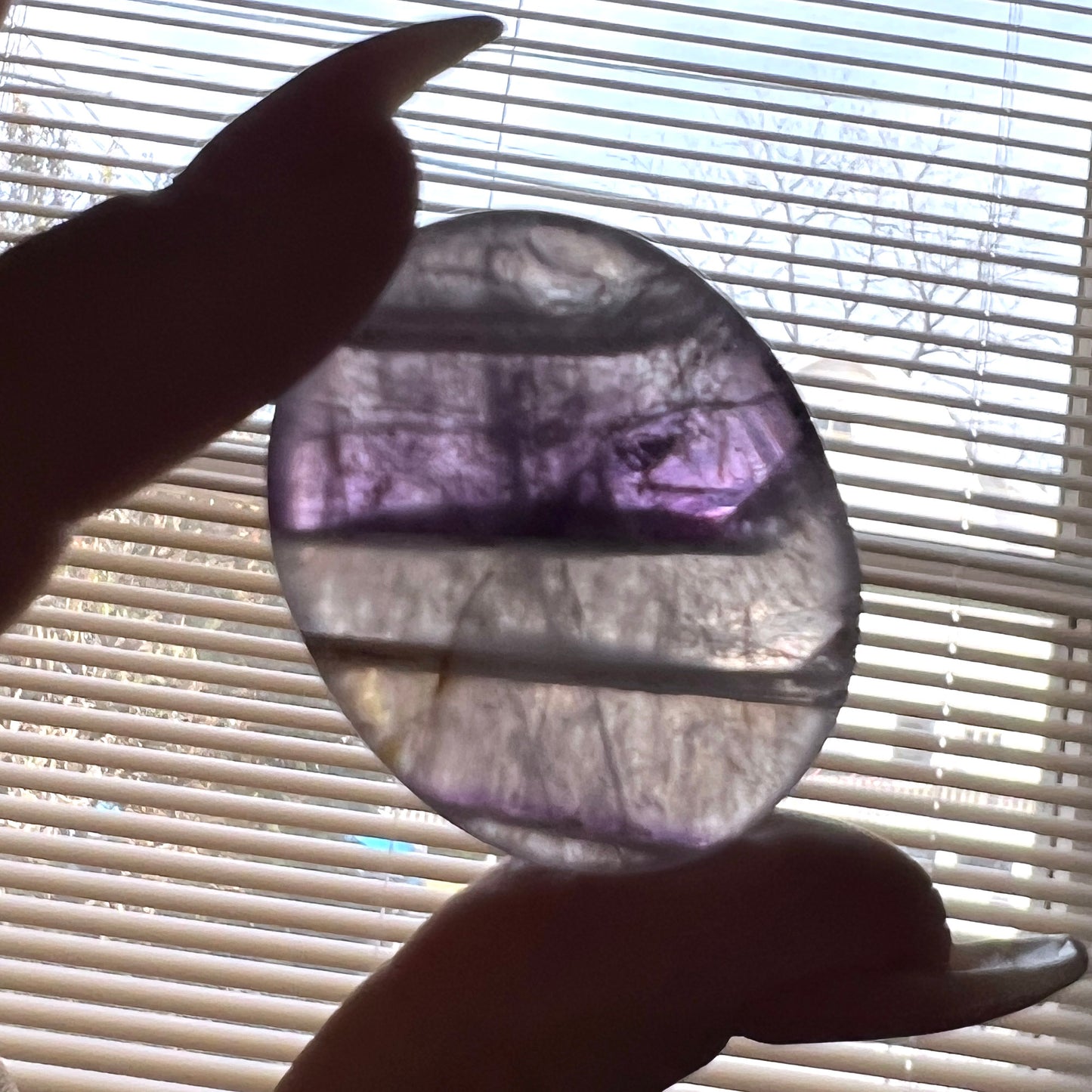 Chevron Amethyst Worry Stone