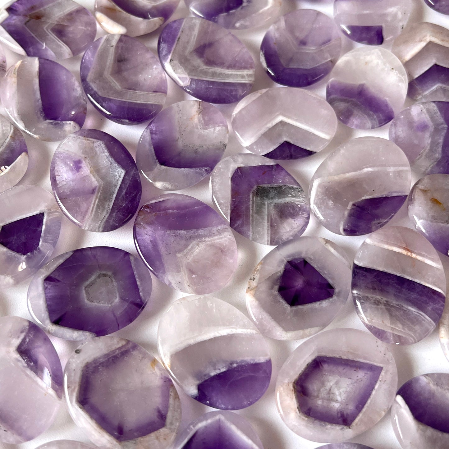 Chevron Amethyst Worry Stone