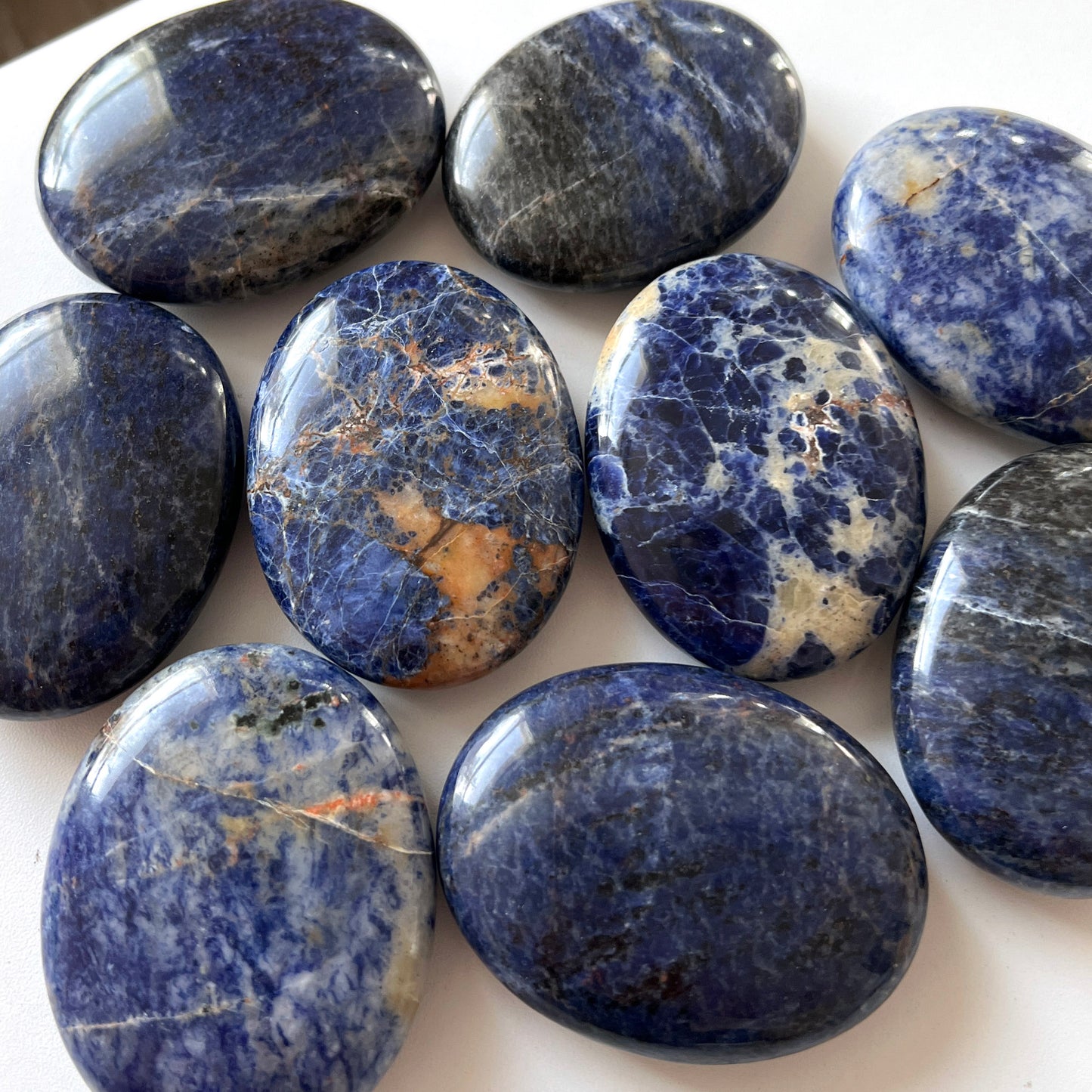 Sodalite Palm Stone Large