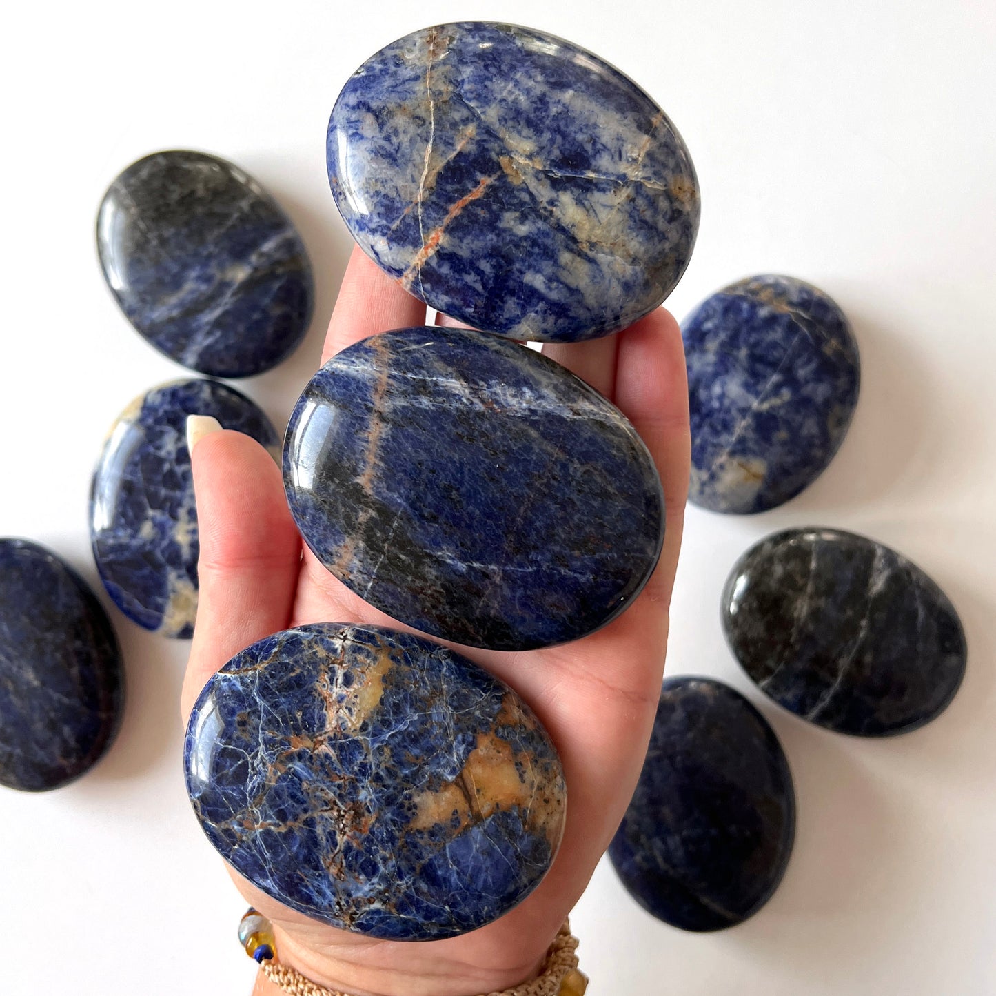 Sodalite Palm Stone Large