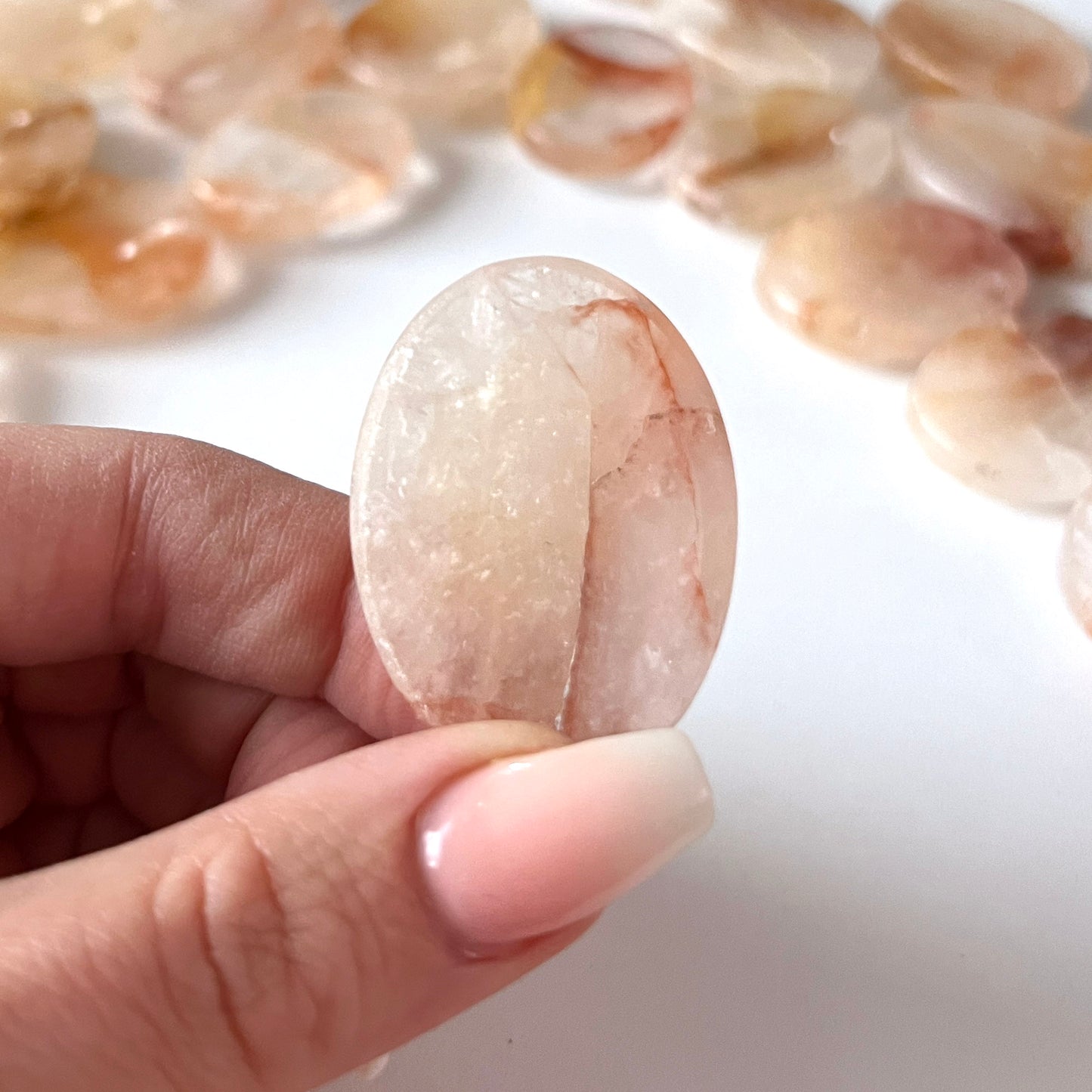 Fire Quartz Worry Stone