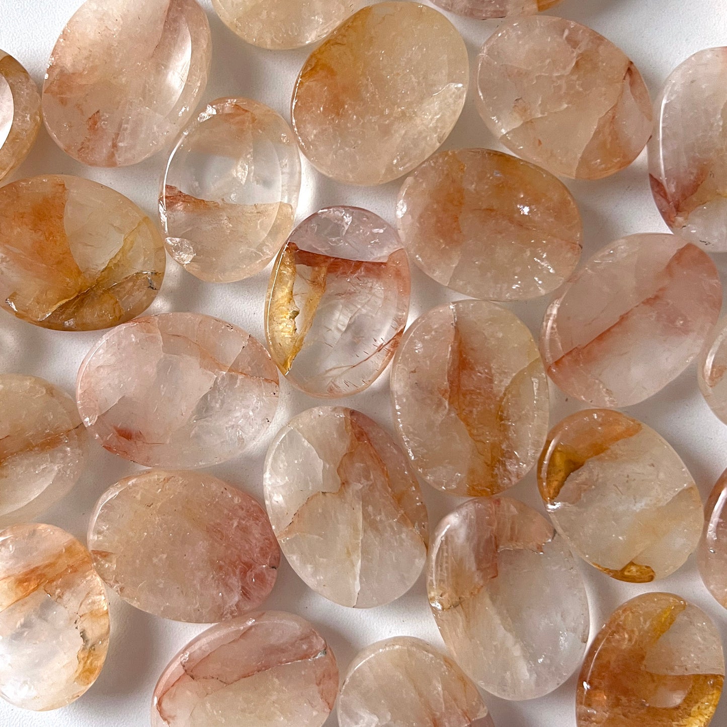 Fire Quartz Worry Stone