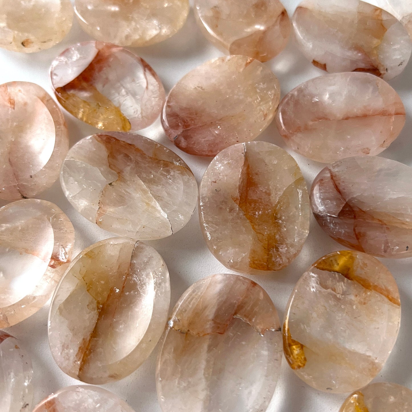 Fire Quartz Worry Stone