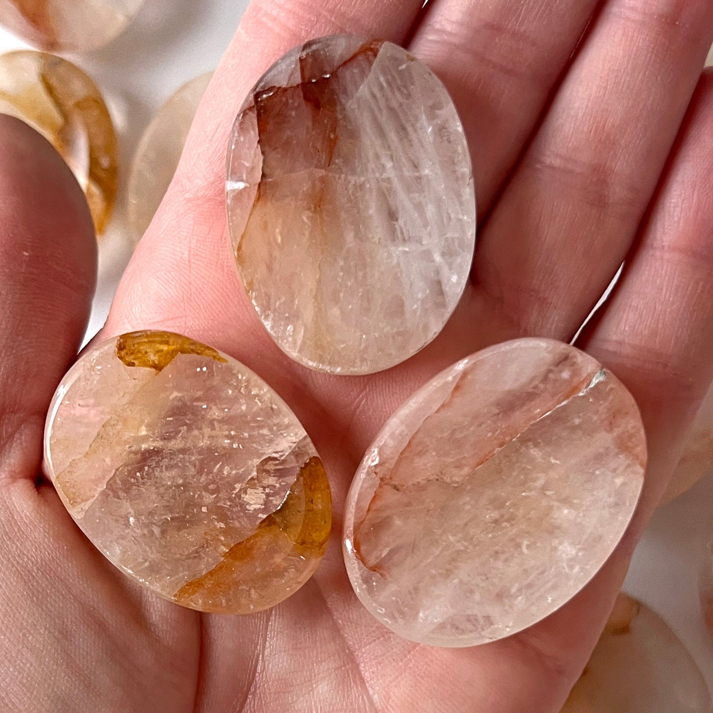Fire Quartz Worry Stone