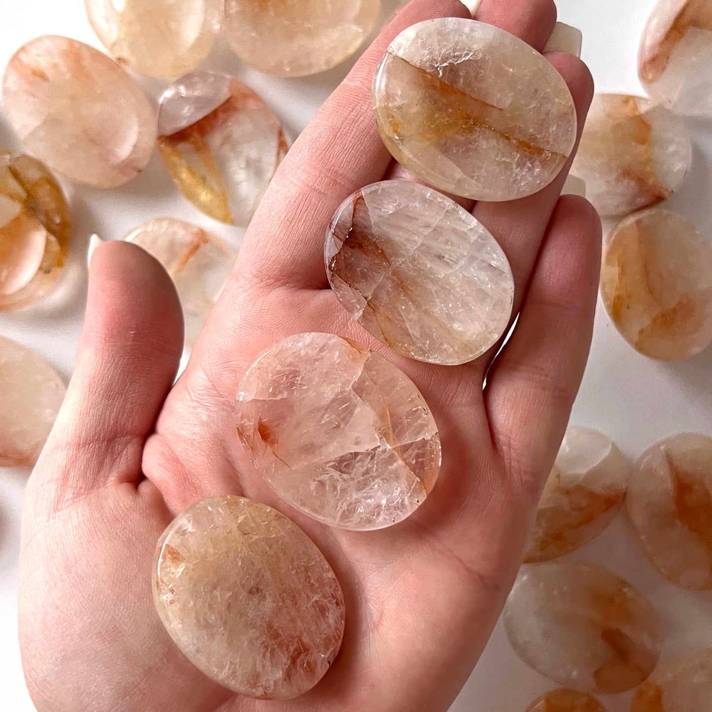 Fire Quartz Worry Stone