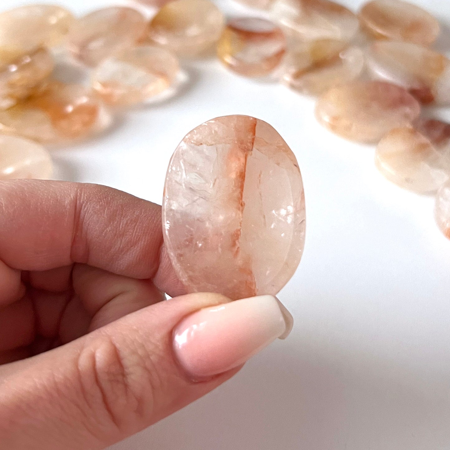 Fire Quartz Worry Stone