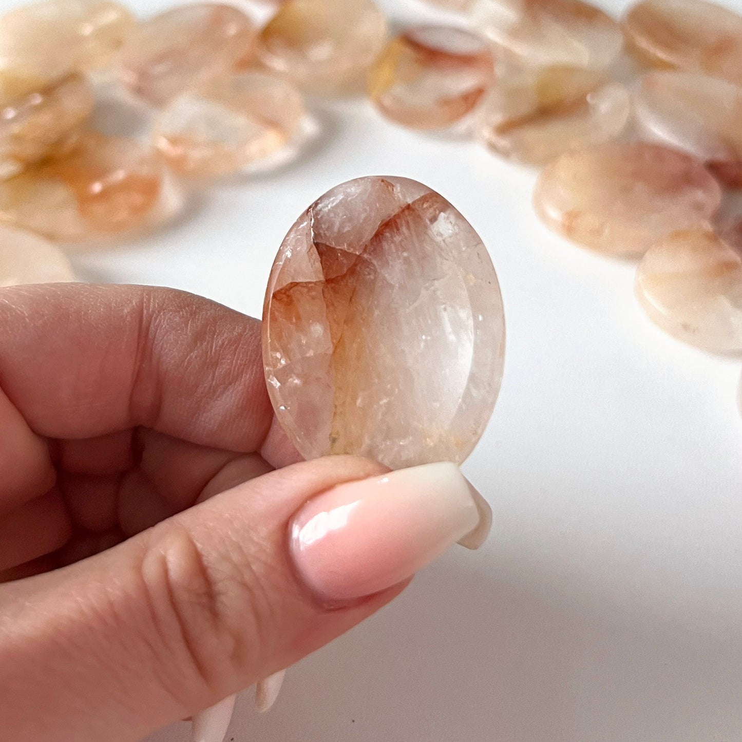 Fire Quartz Worry Stone