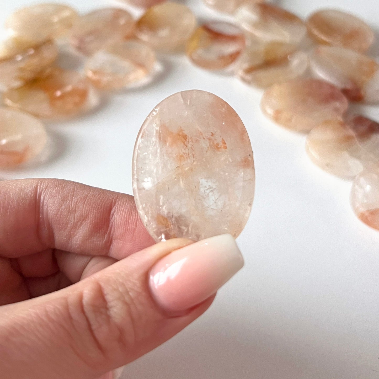 Fire Quartz Worry Stone