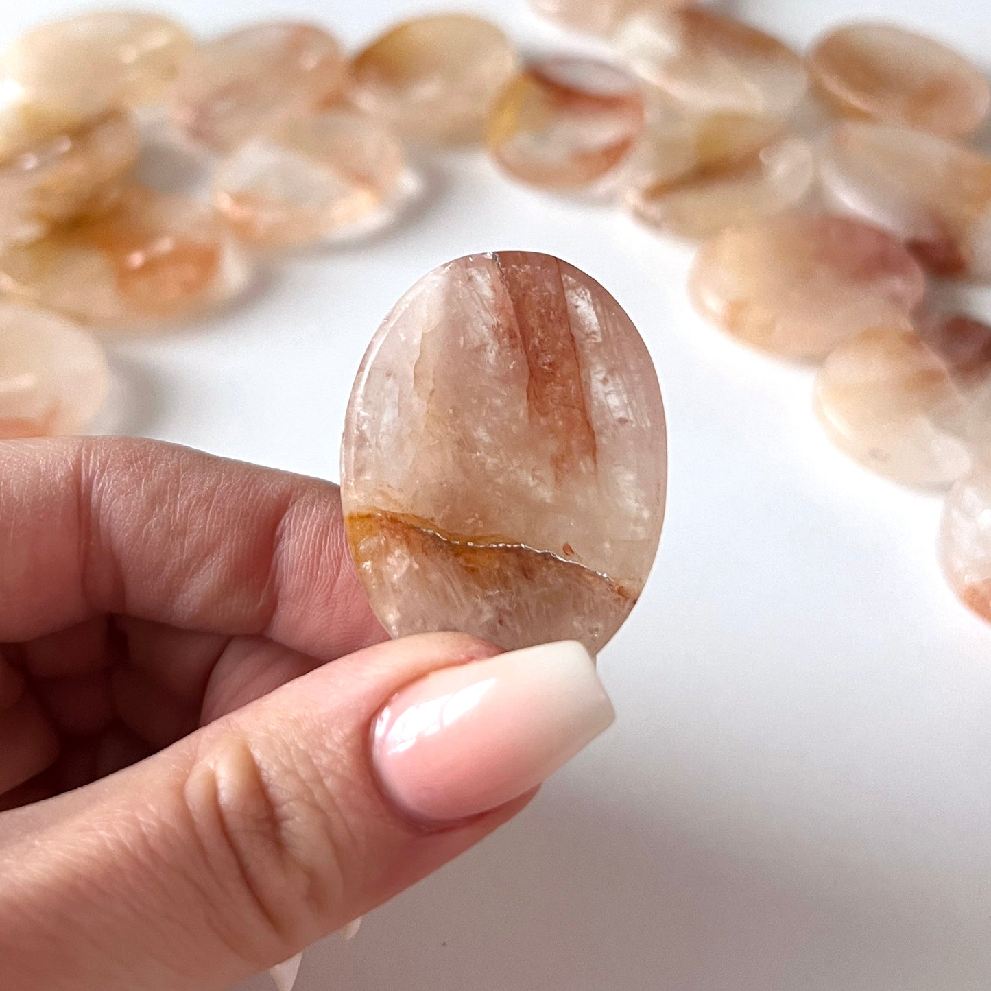 Fire Quartz Worry Stone