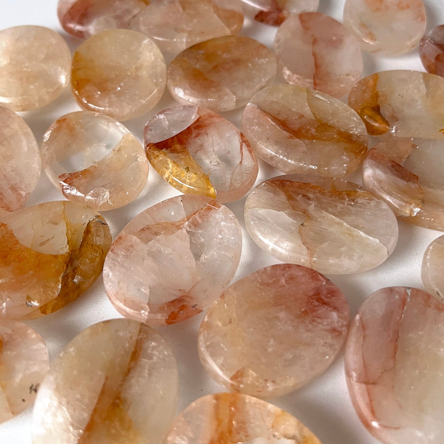 Fire Quartz Worry Stone