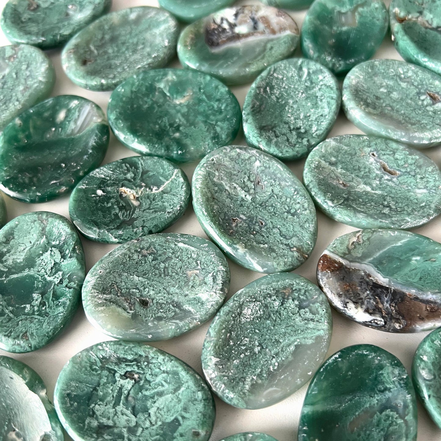 Green Chalcedony Worry Stone