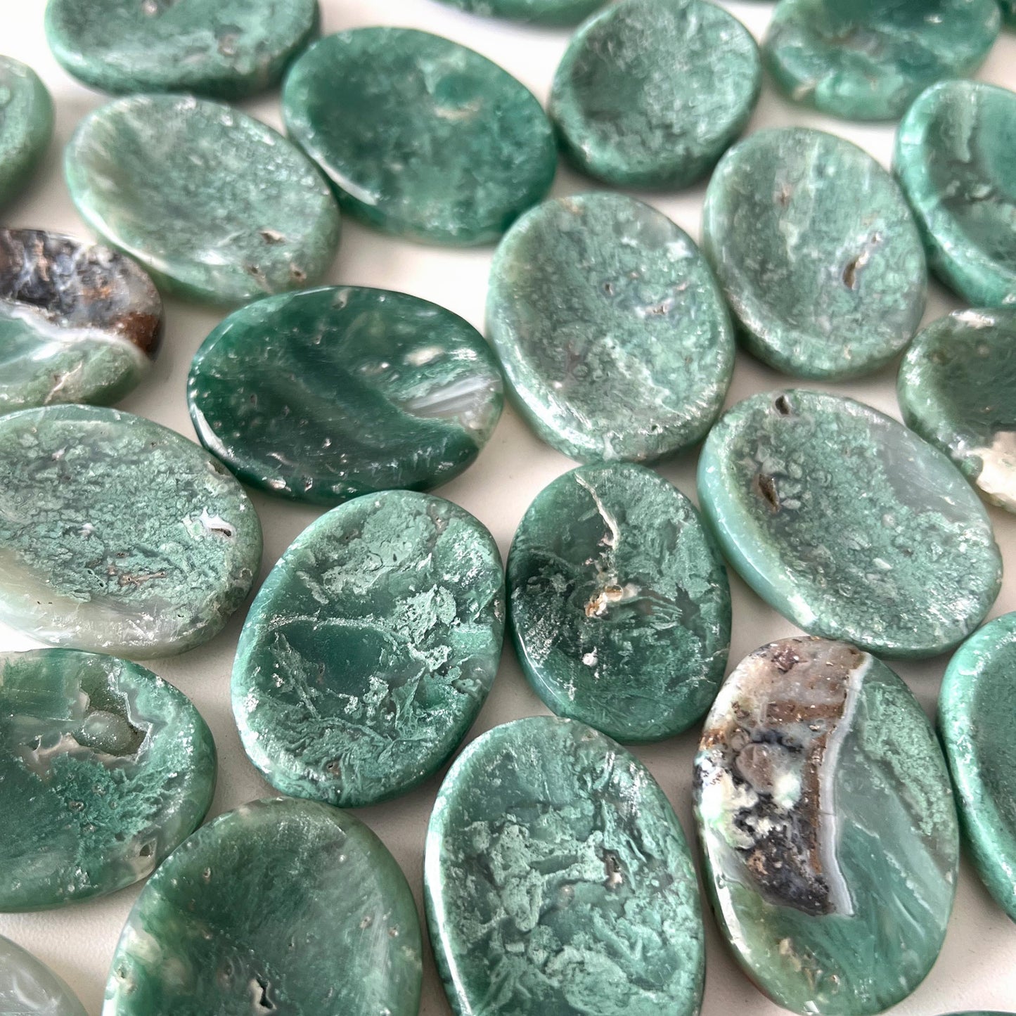 Green Chalcedony Worry Stone