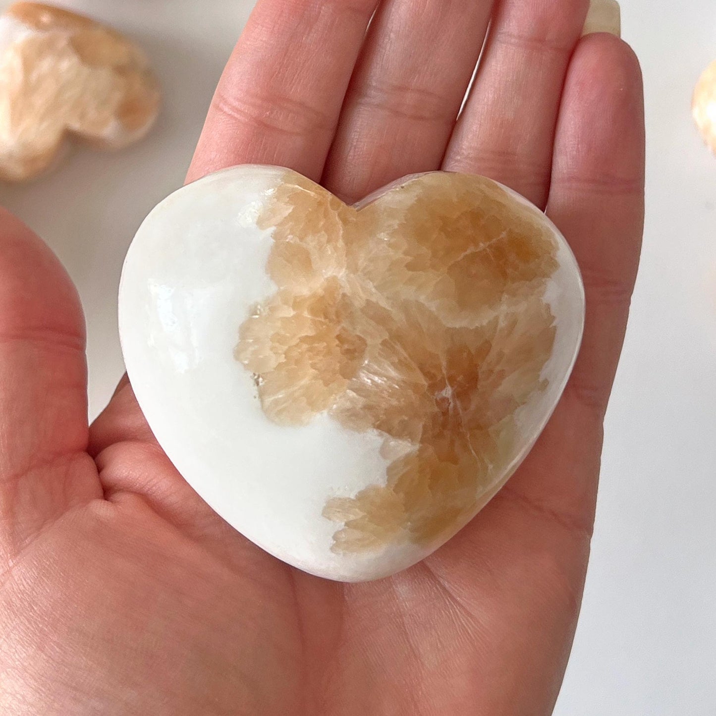 Pink Scolecite with Peach Stilbite Heart