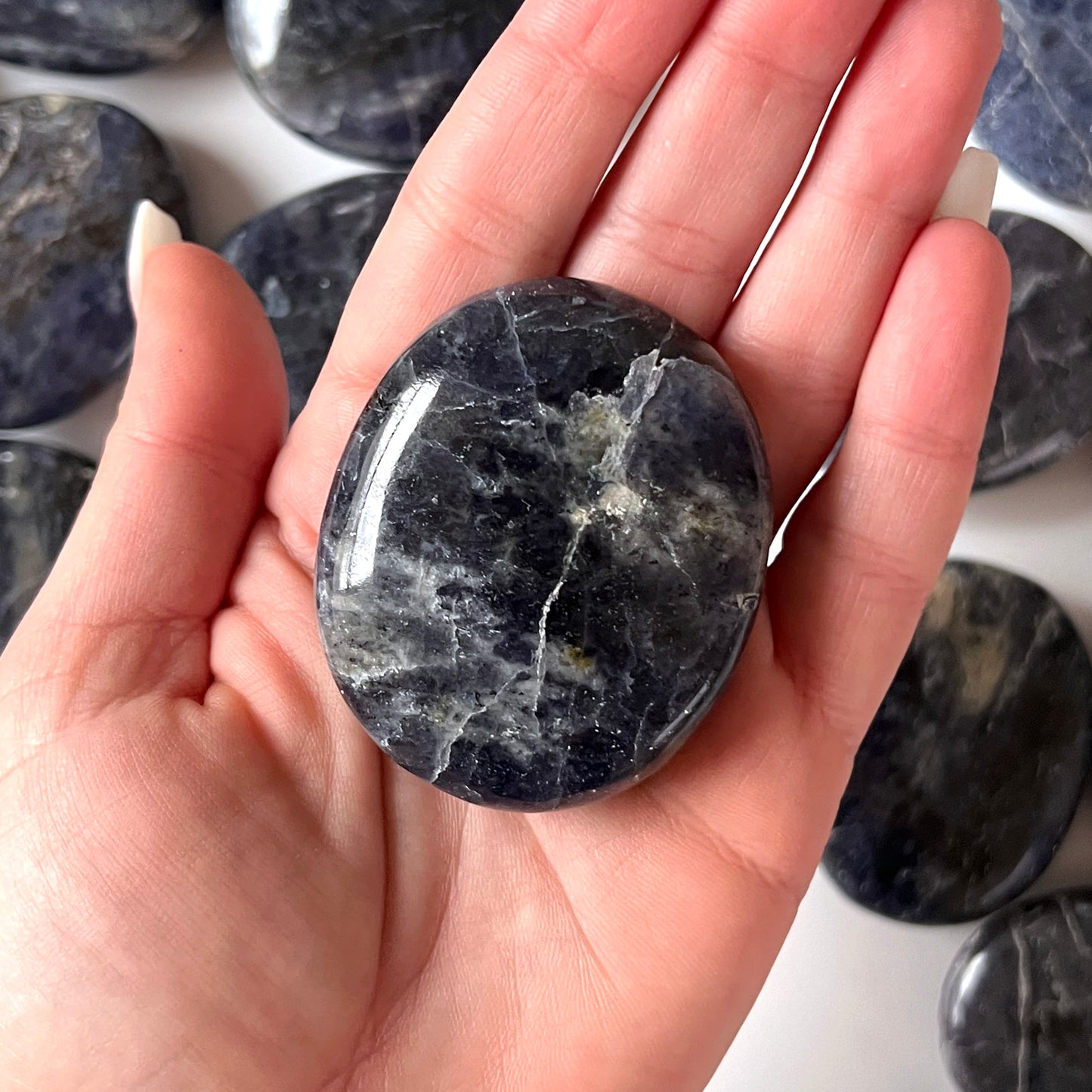 Iolite Palm Stone