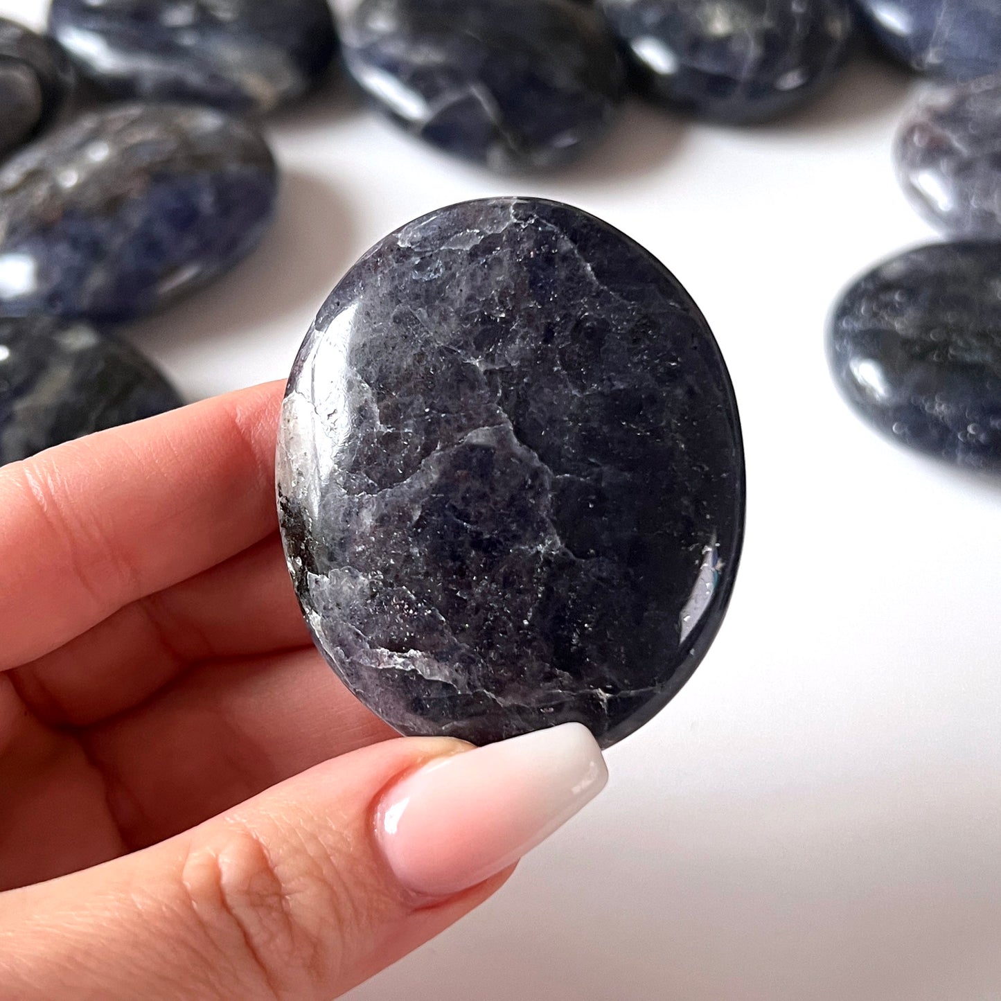 Iolite Palm Stone