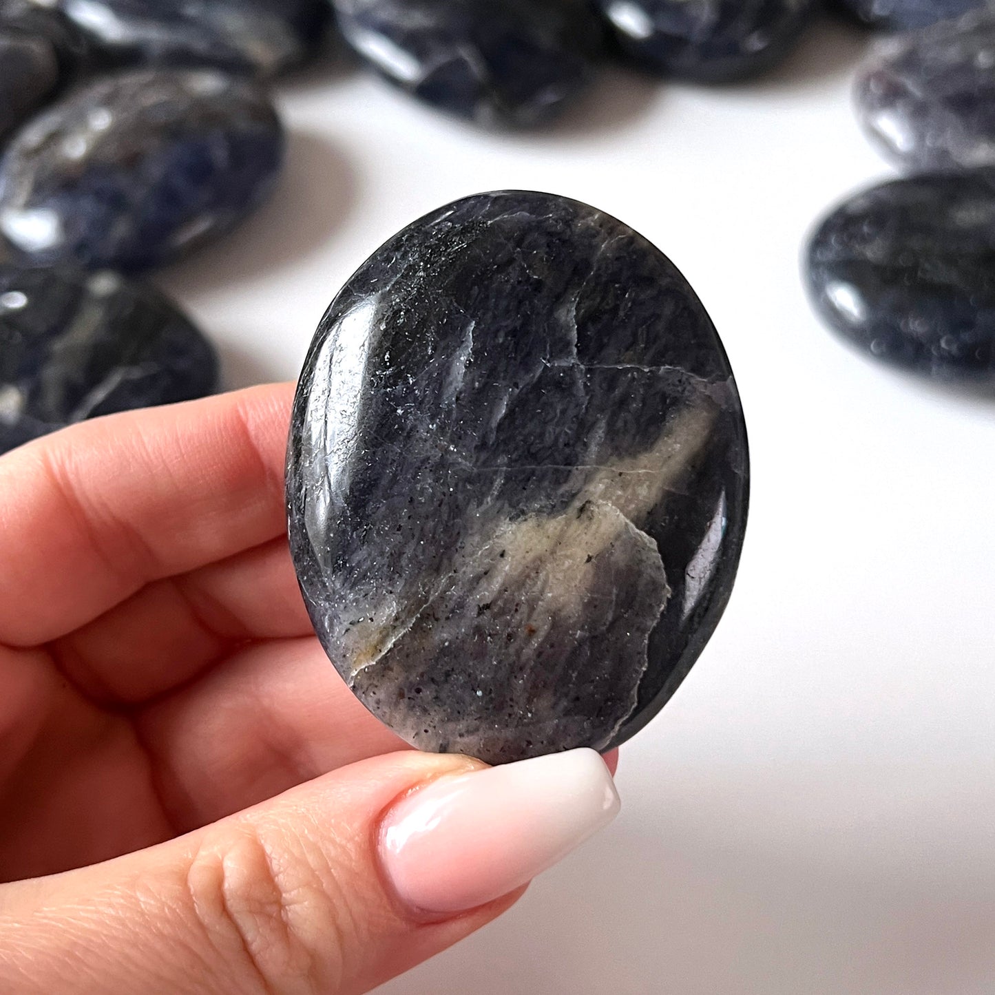 Iolite Palm Stone