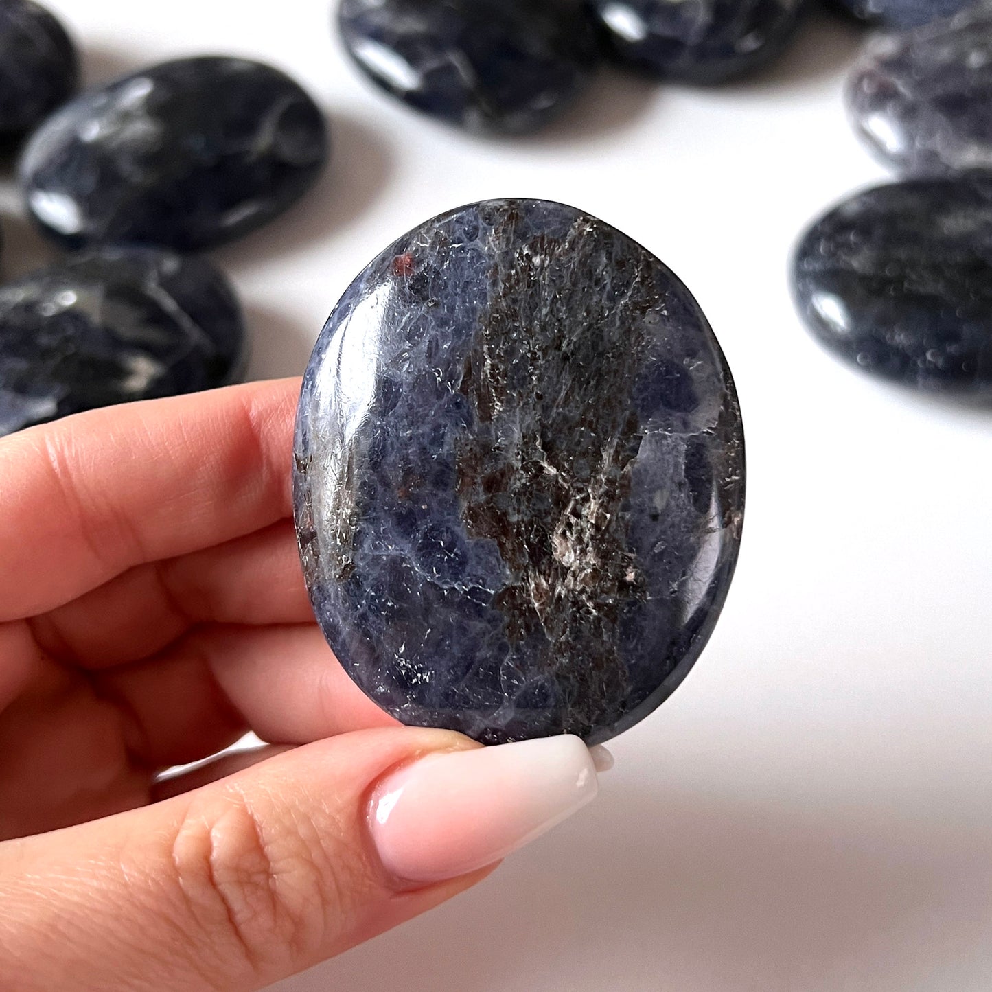 Iolite Palm Stone