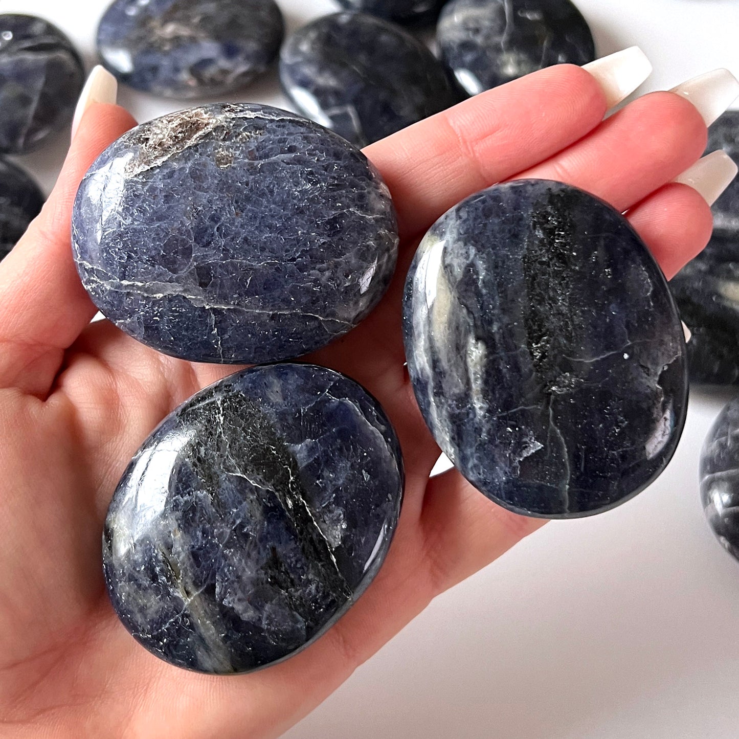 Iolite Palm Stone