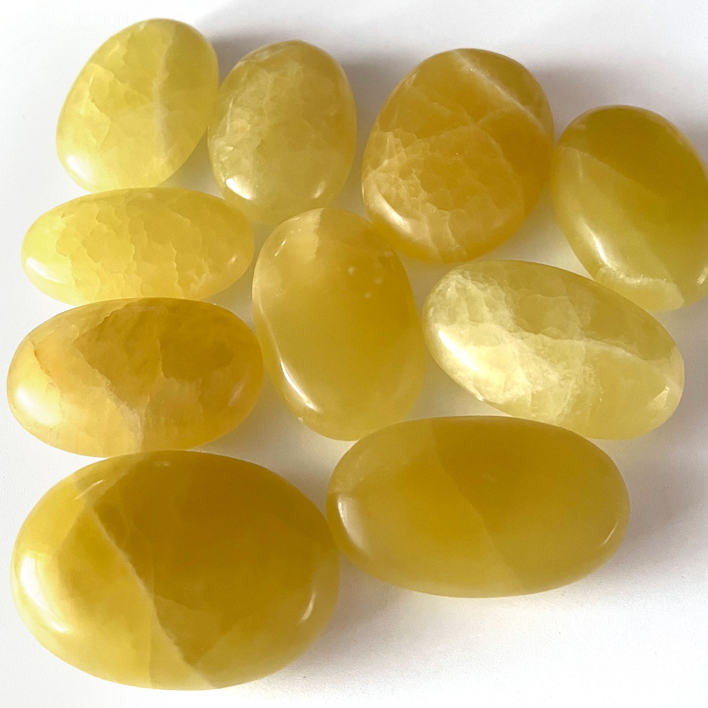 Lemon Calcite Palm Stone