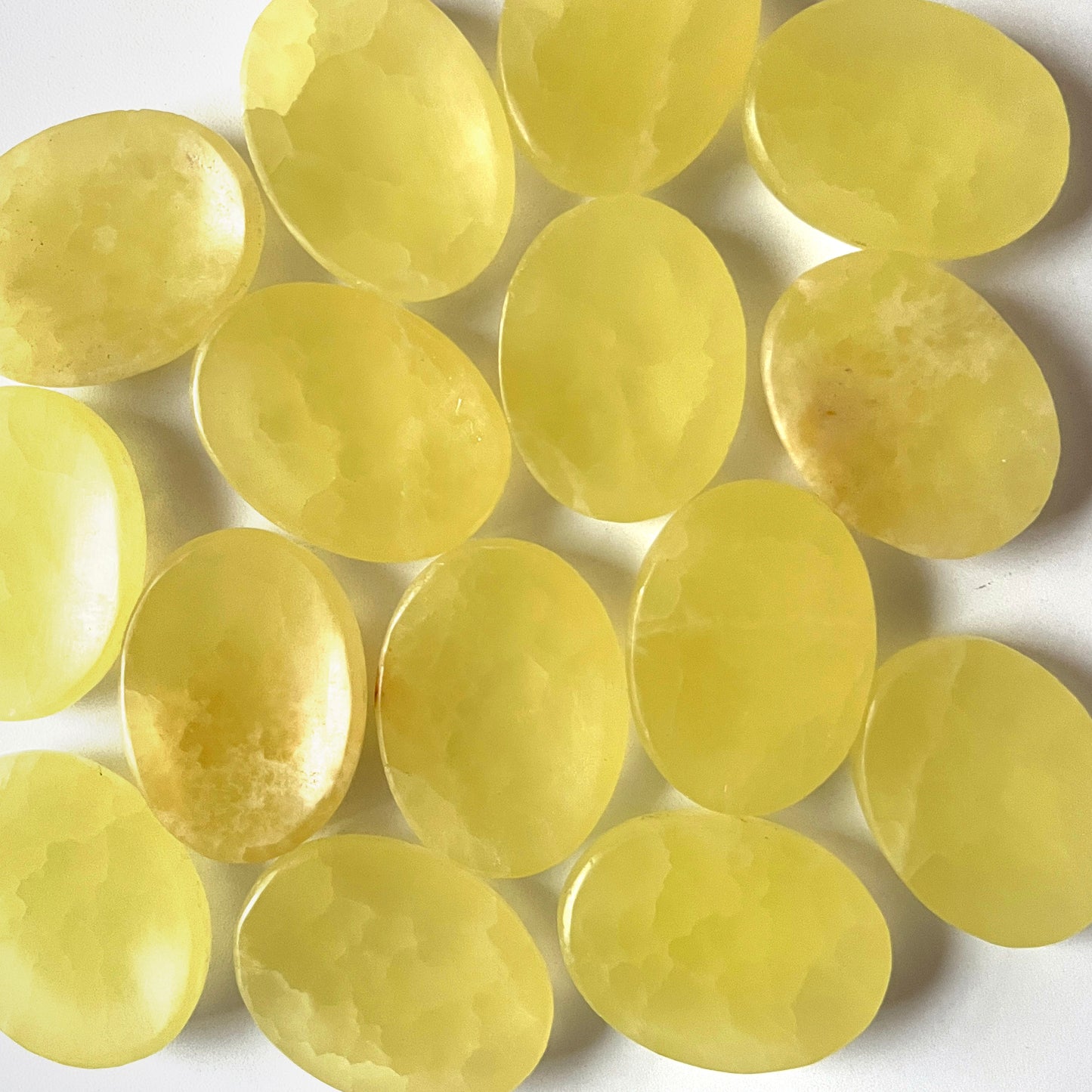 Lemon Calcite Palm-Size Worry Stone