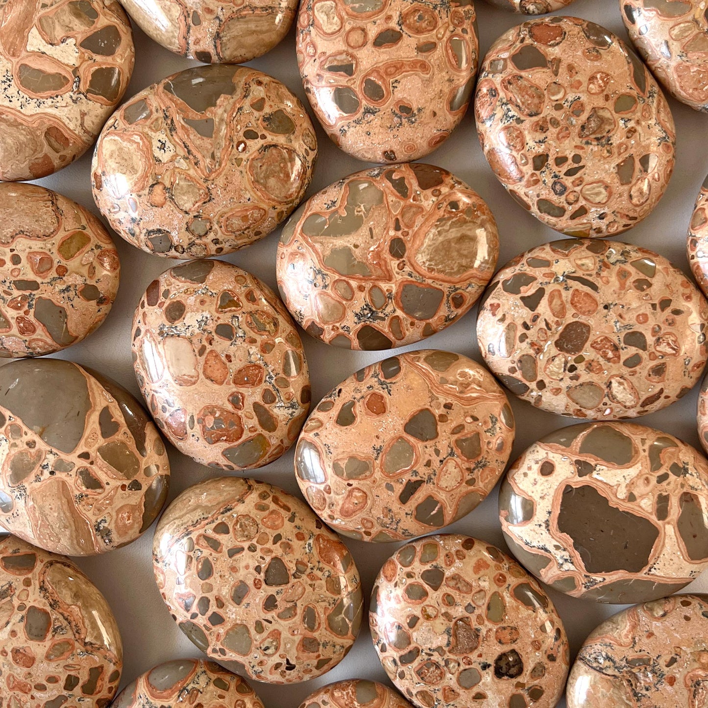 Leopardskin Jasper Palm Stone