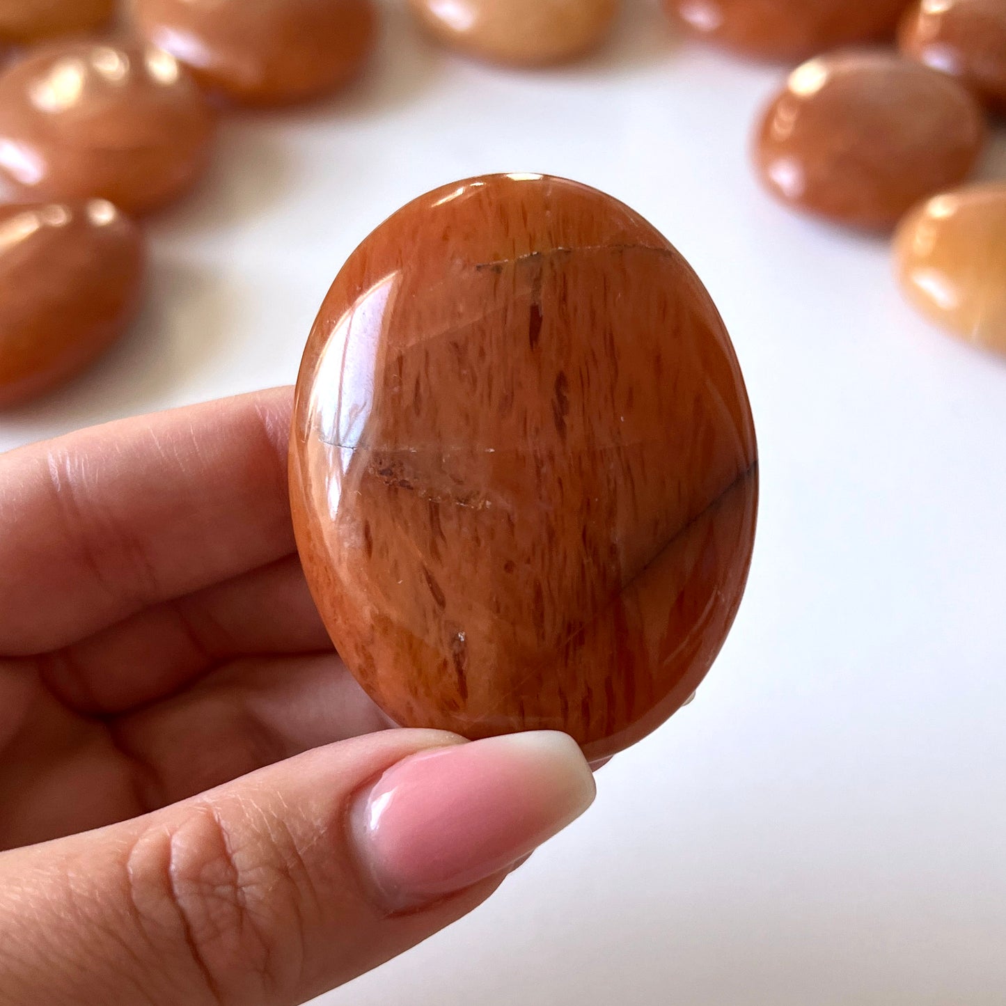 Orange Aventurine Palm Stone