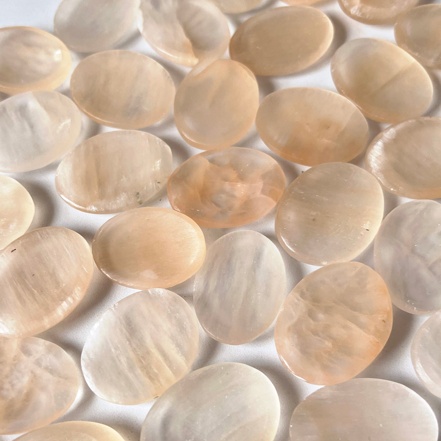 Orange Selenite Worry Stone