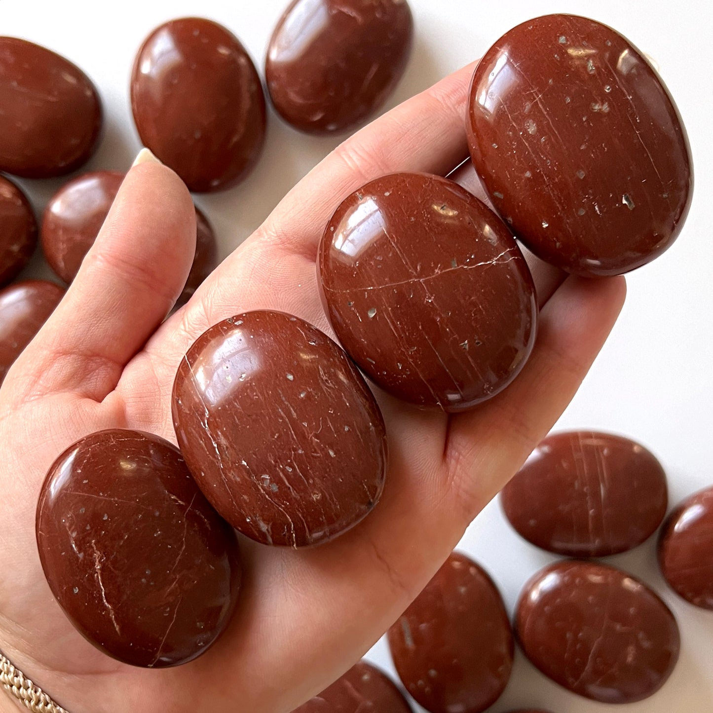 Red Jasper Palm Stone