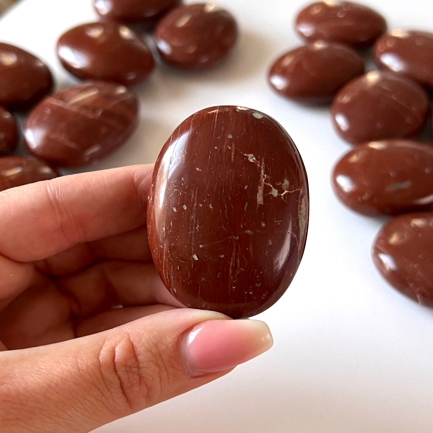 Red Jasper Palm Stone