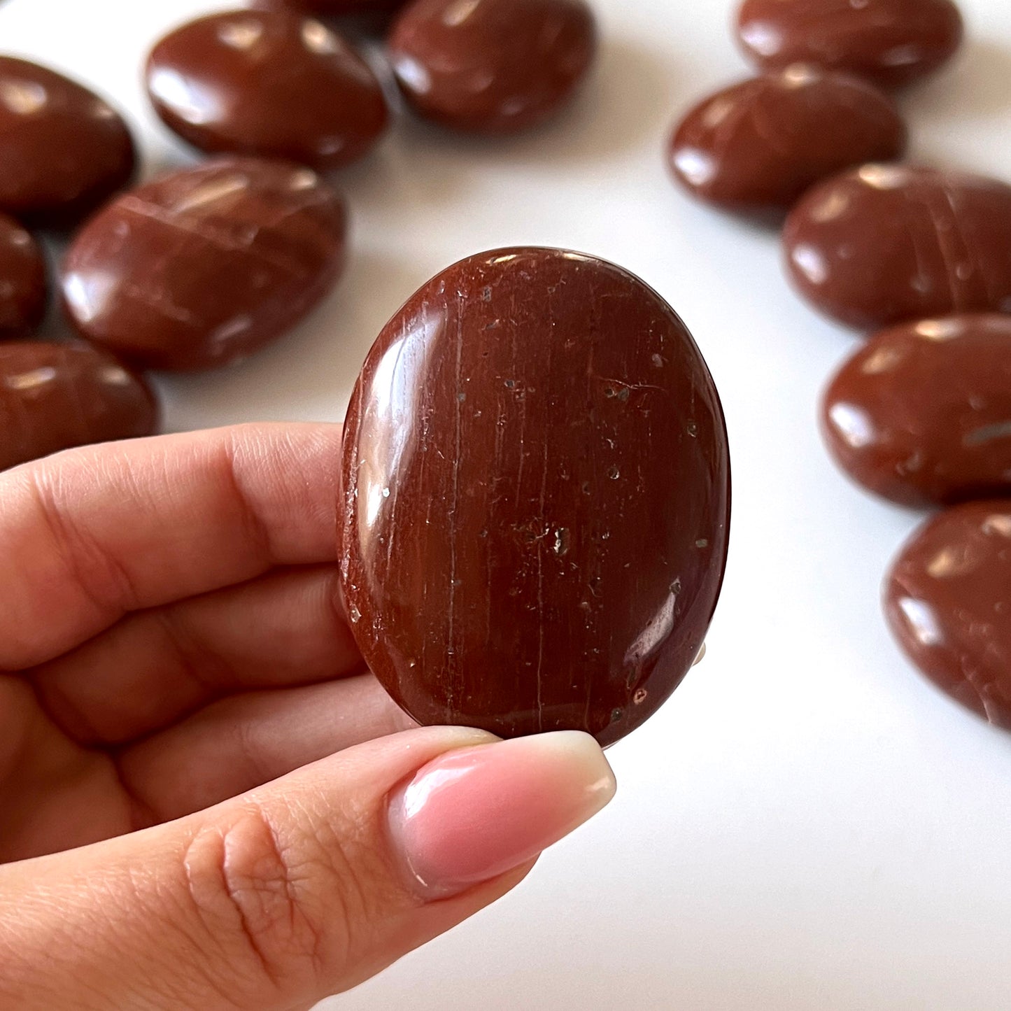 Red Jasper Palm Stone