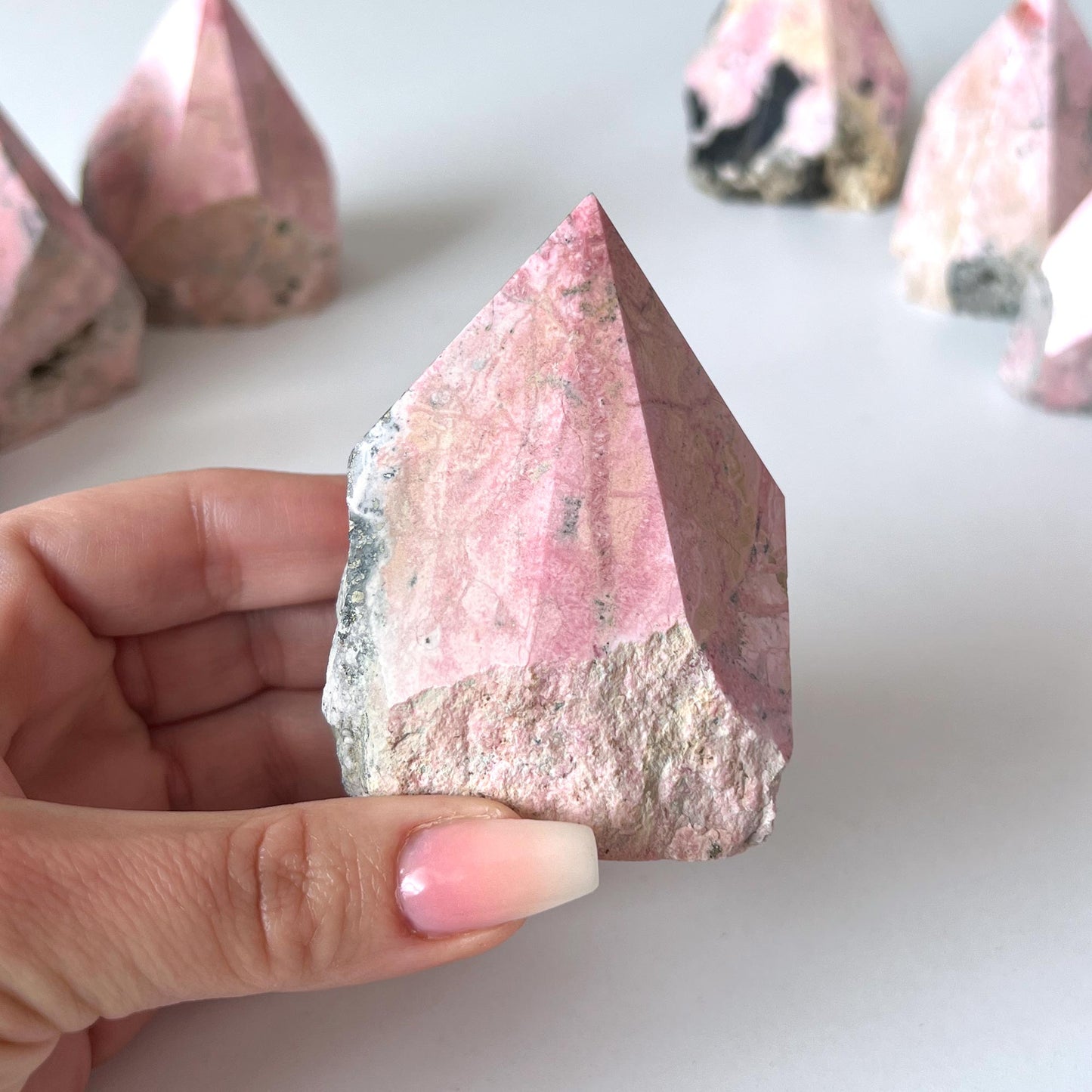 Peruvian Rhodonite Top Polished Point