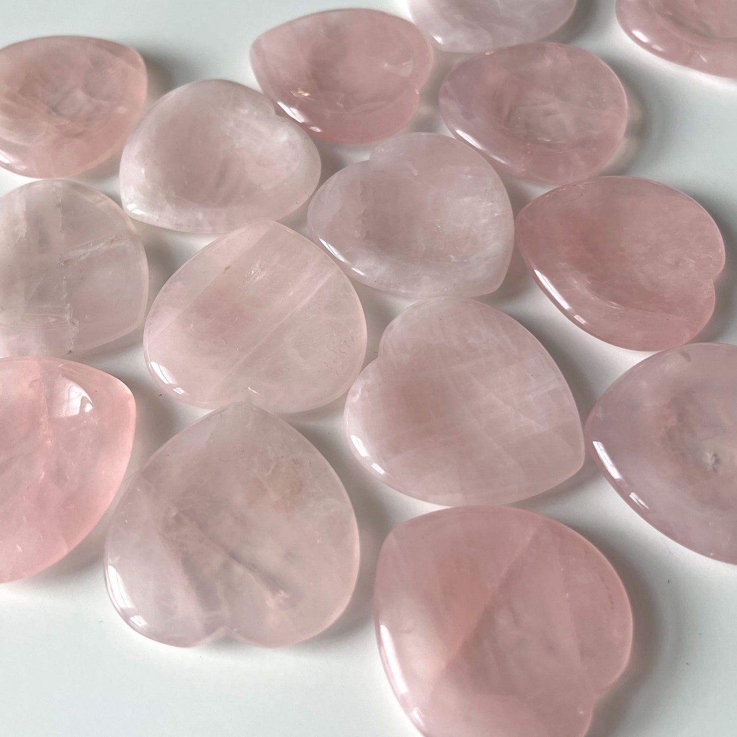 Rose Quartz Heart Shape Worry Stone