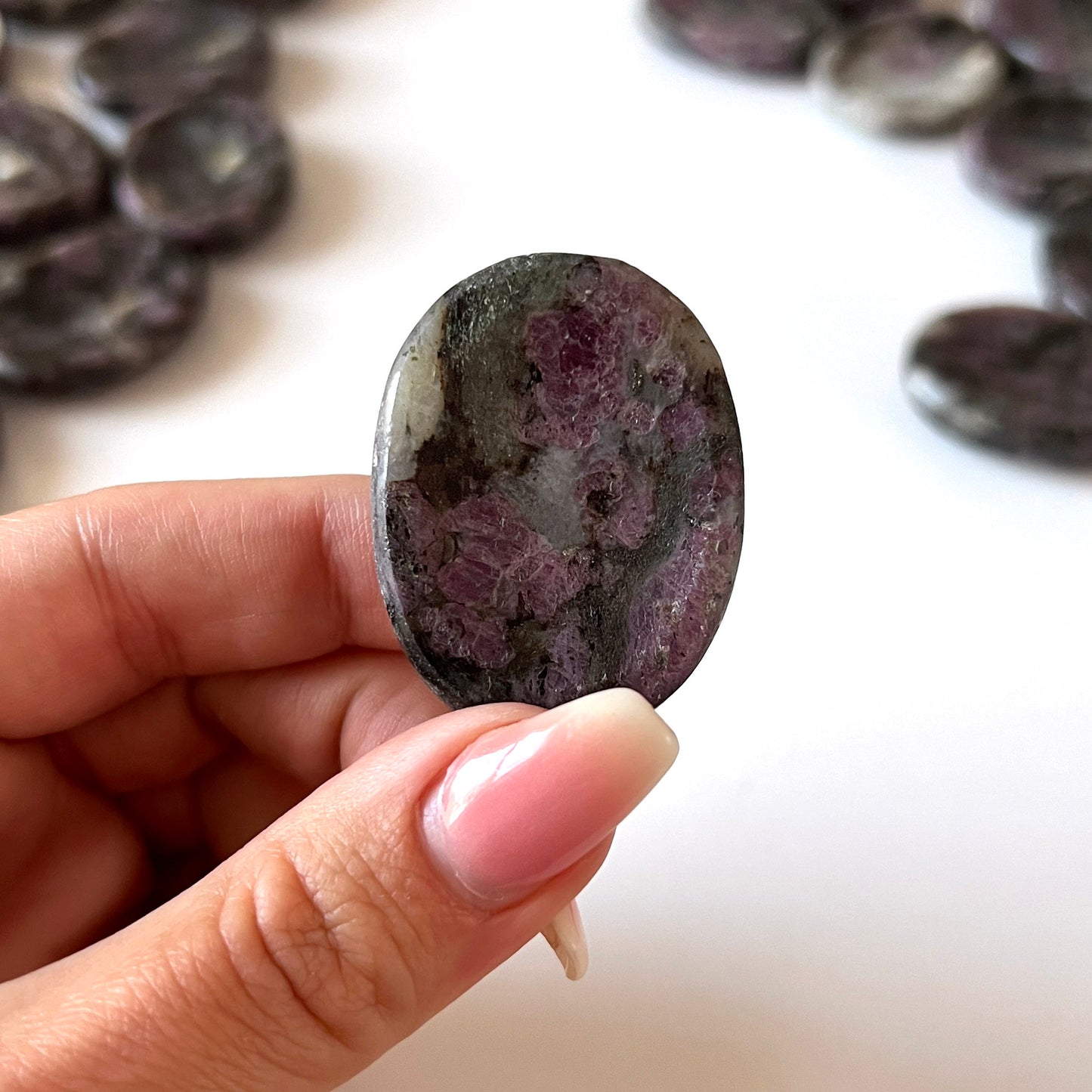 Ruby in Matrix Worry Stone