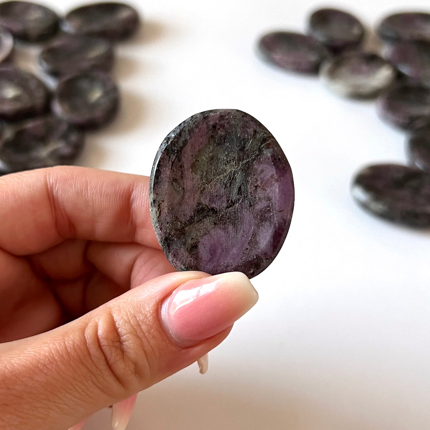 Ruby in Matrix Worry Stone